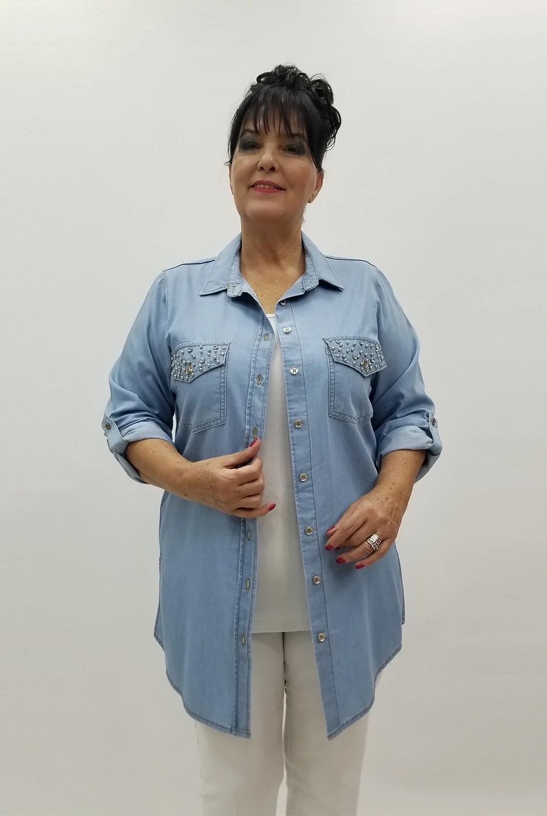 Miraggio Büyük Beden Gömlek 99741 KOT MAVİ