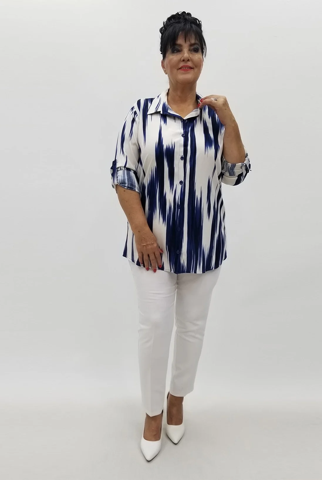 Miraggio Büyük Beden Gömlek 99969 LACİVERT