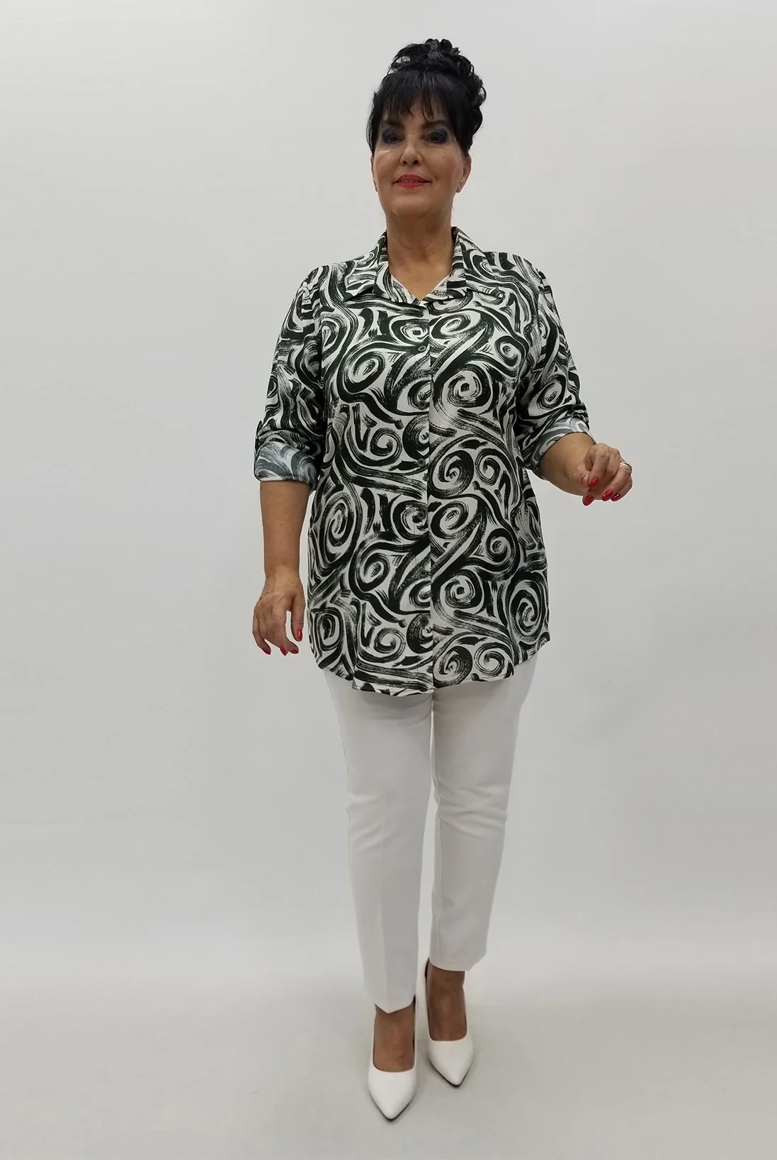 Miraggio Büyük Beden Gömlek 99970 HAKİ