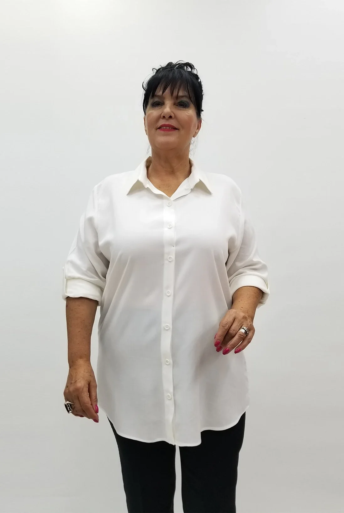 Miraggio Büyük Beden Gömlek 99972 EKRU