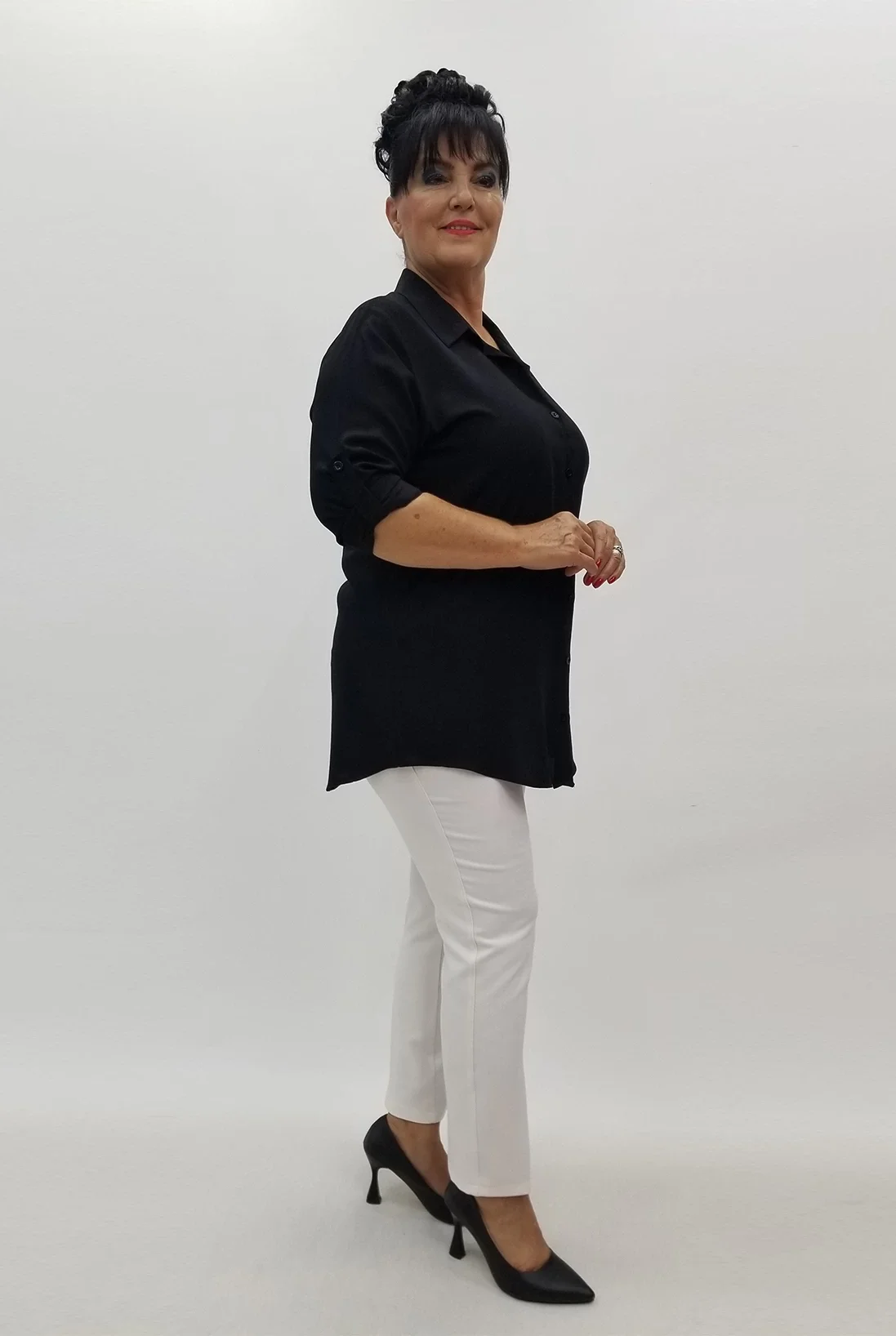 Miraggio Büyük Beden Gömlek 99972 SİYAH