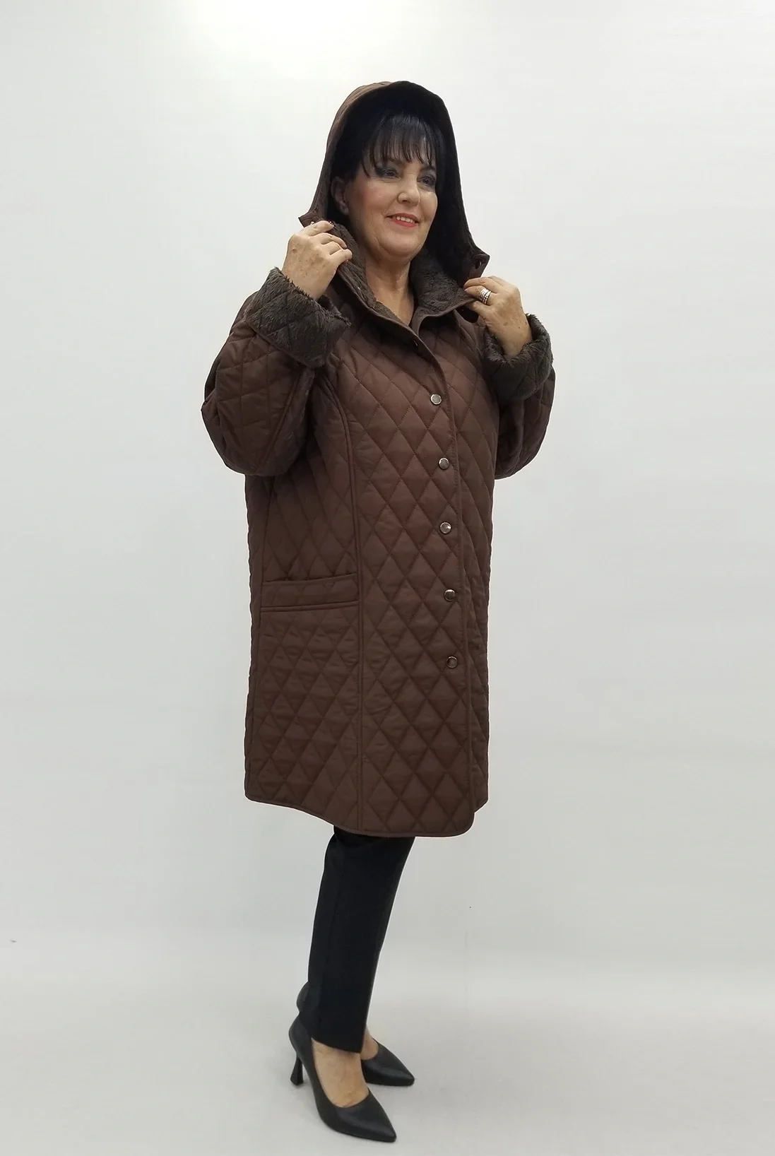 Miraggio Büyük Beden Kaban 4215 KAHVE