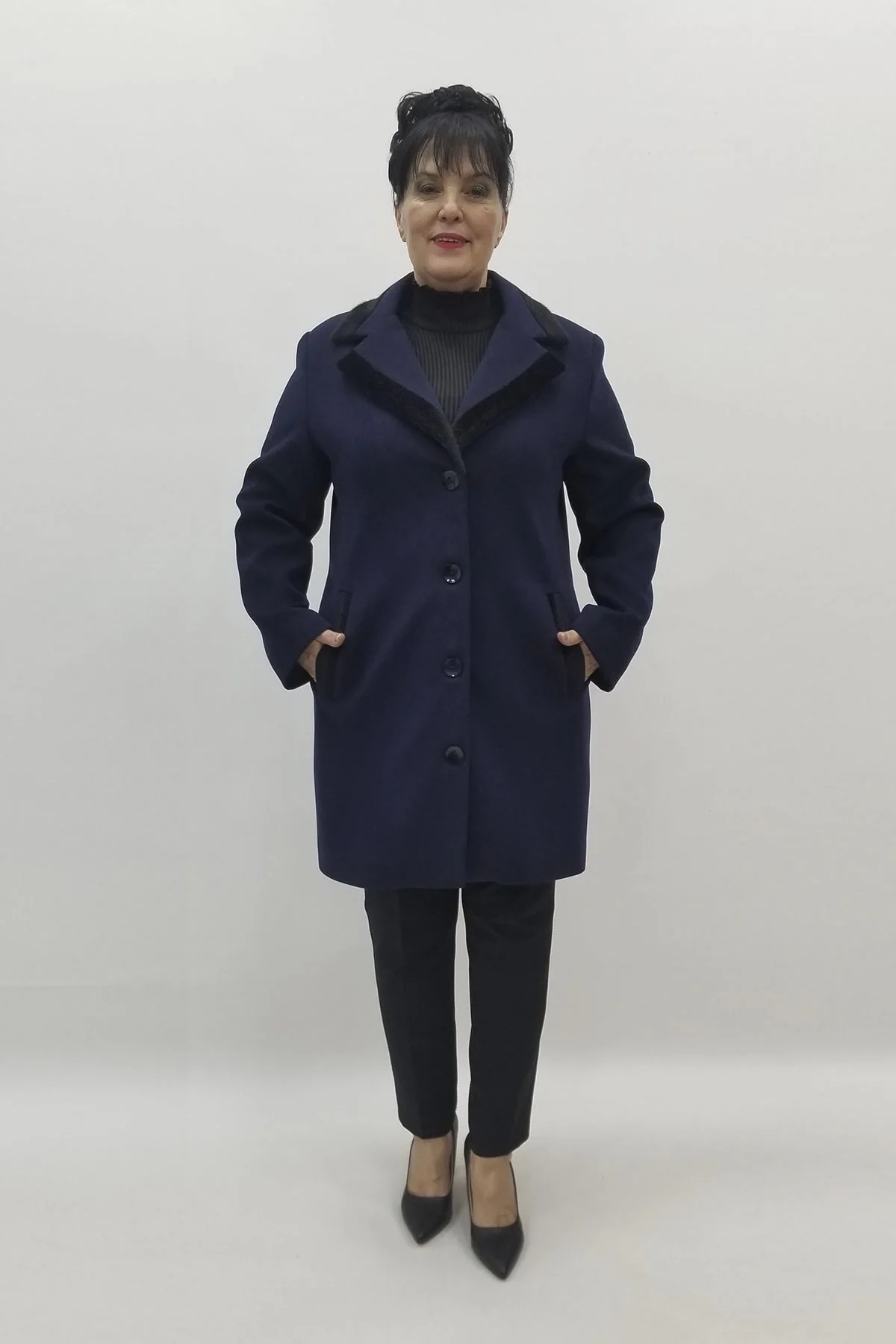 Miraggio Büyük Beden Kaban 98180 LACİVERT