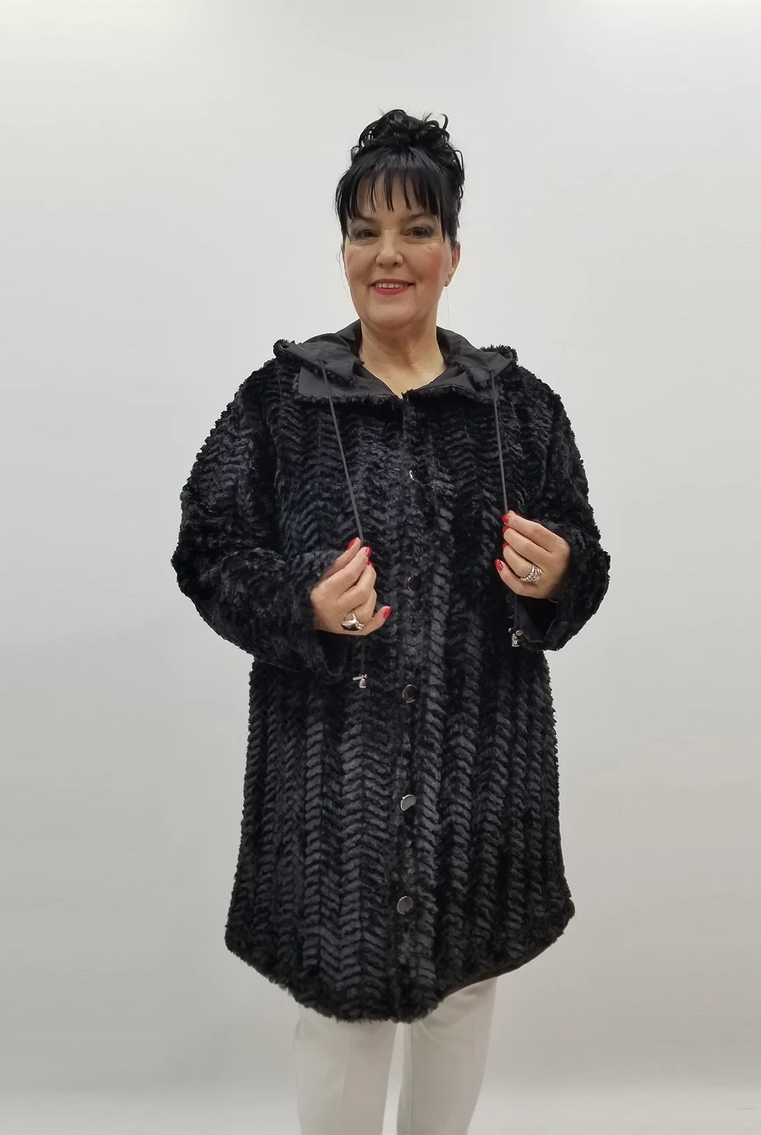 Miraggio Büyük Beden Kaban 99380 SİYAH