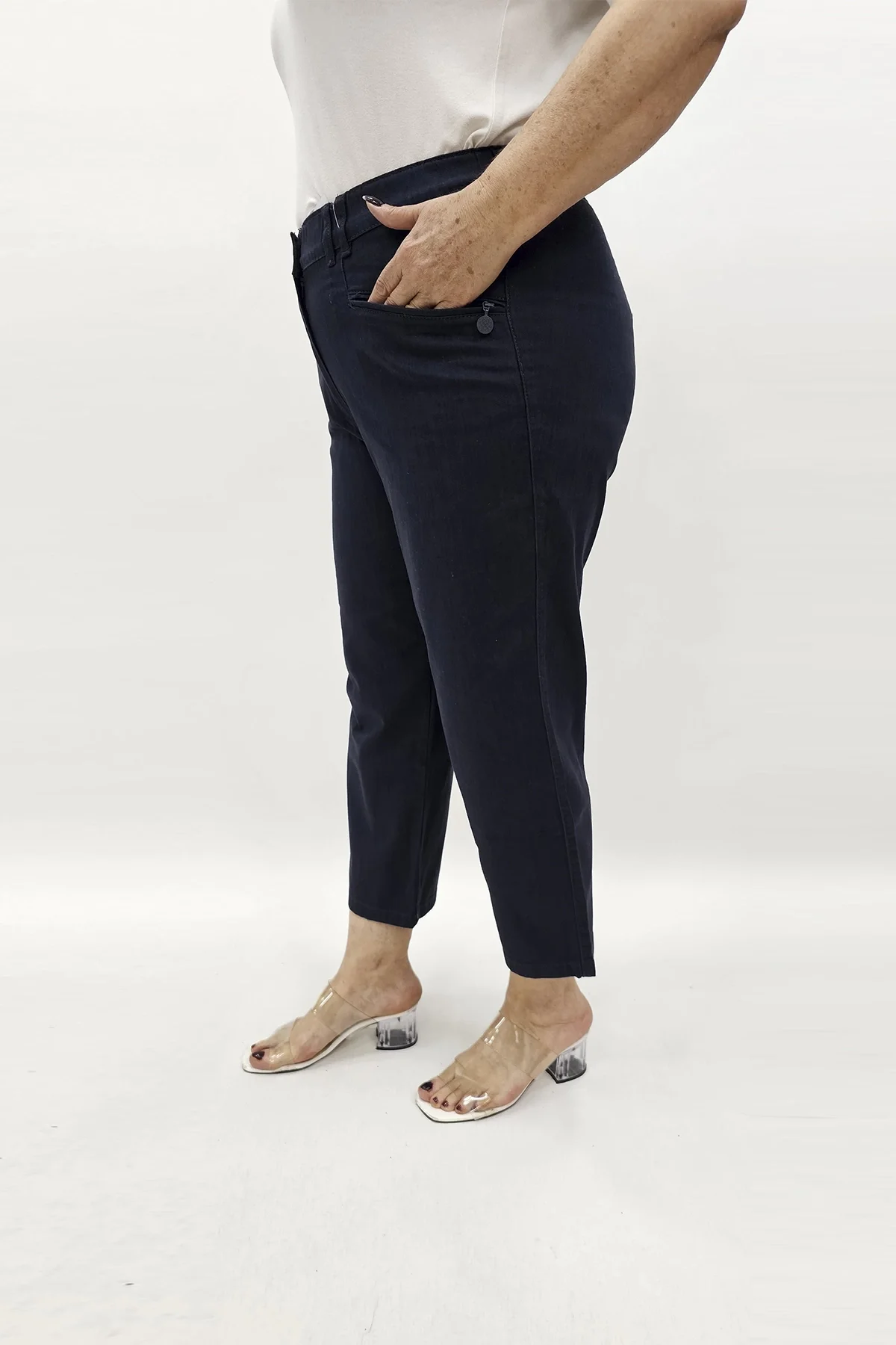 Miraggio Büyük Beden Kapri 97480 LACİVERT