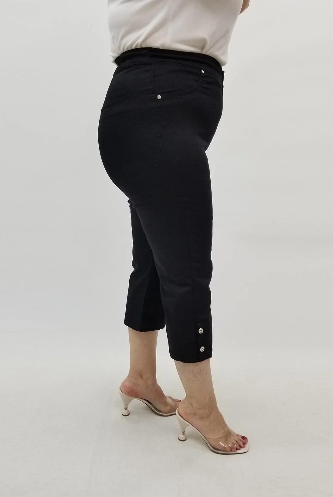 Miraggio Büyük Beden Kapri 99687 SİYAH