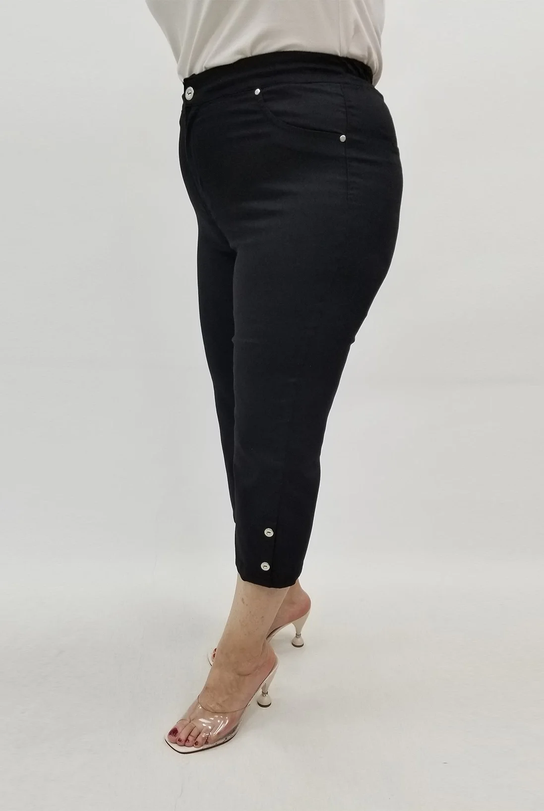 Miraggio Büyük Beden Kapri 99687 SİYAH