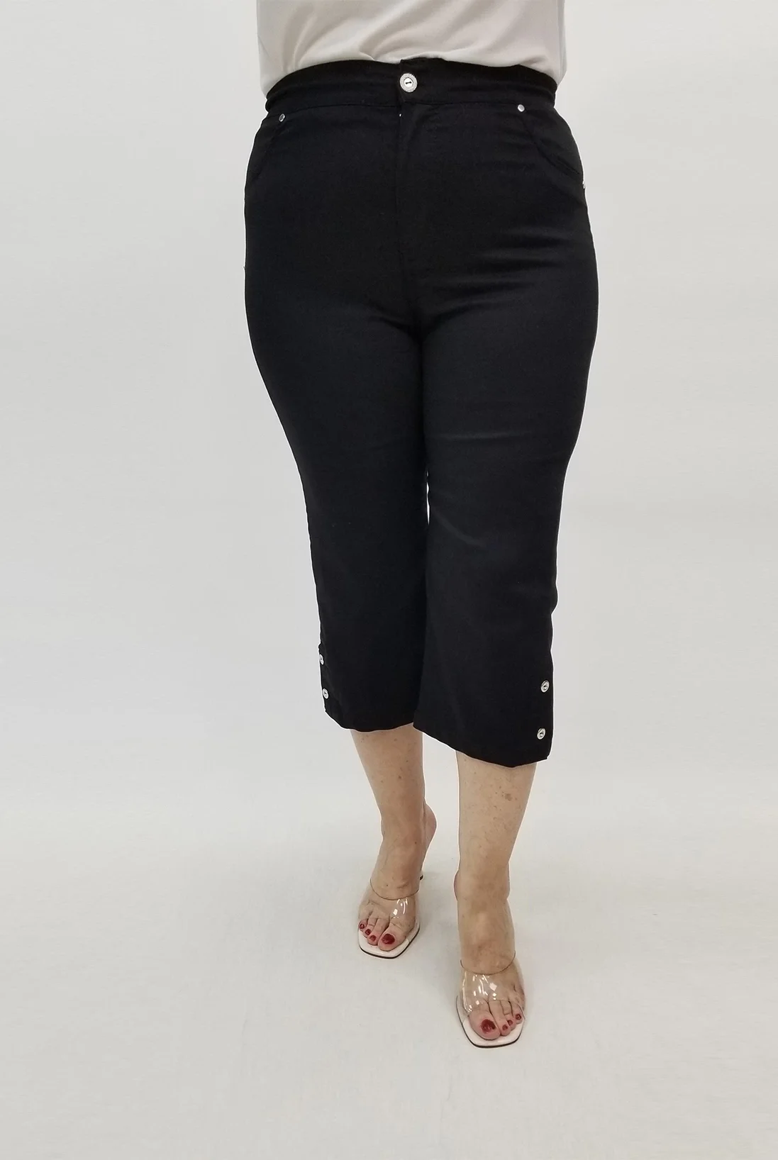 Miraggio Büyük Beden Kapri 99687 SİYAH