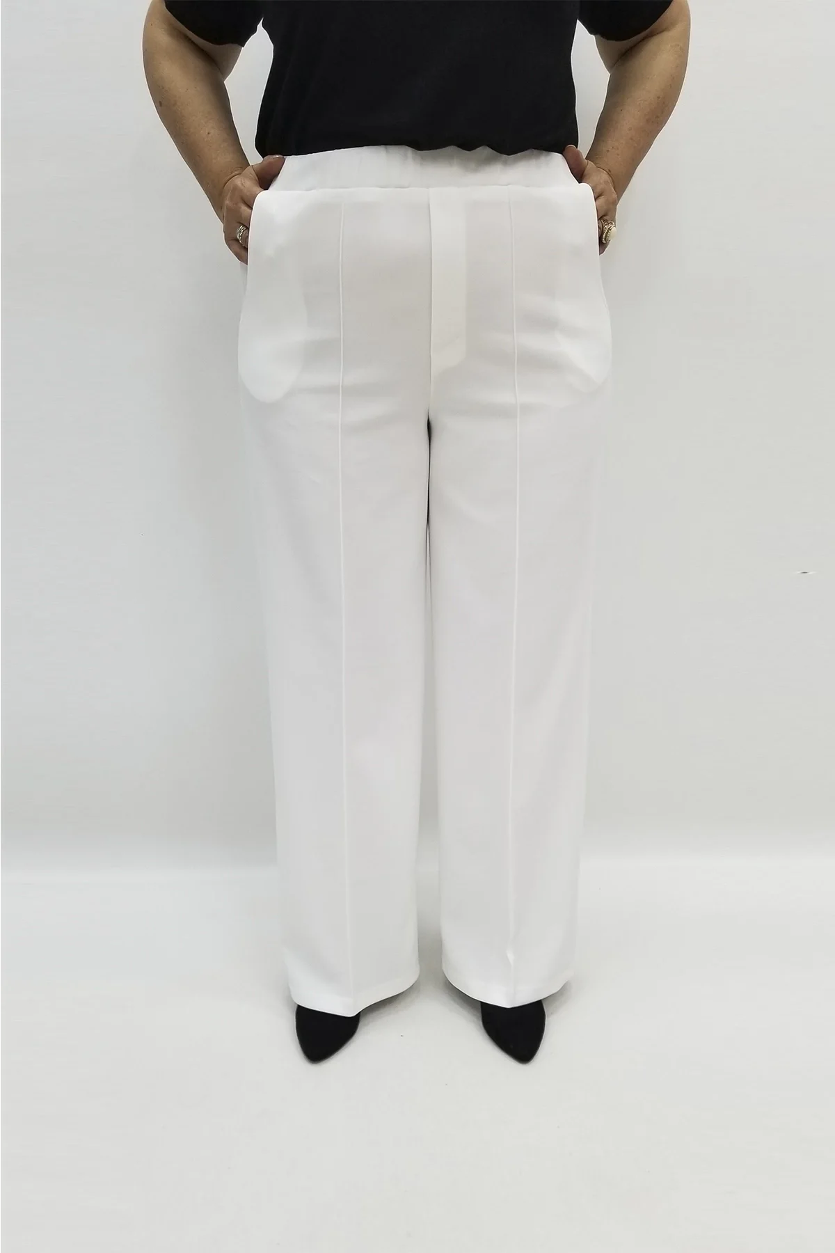 Miraggio Büyük Beden Pantolon 94996 BEYAZ