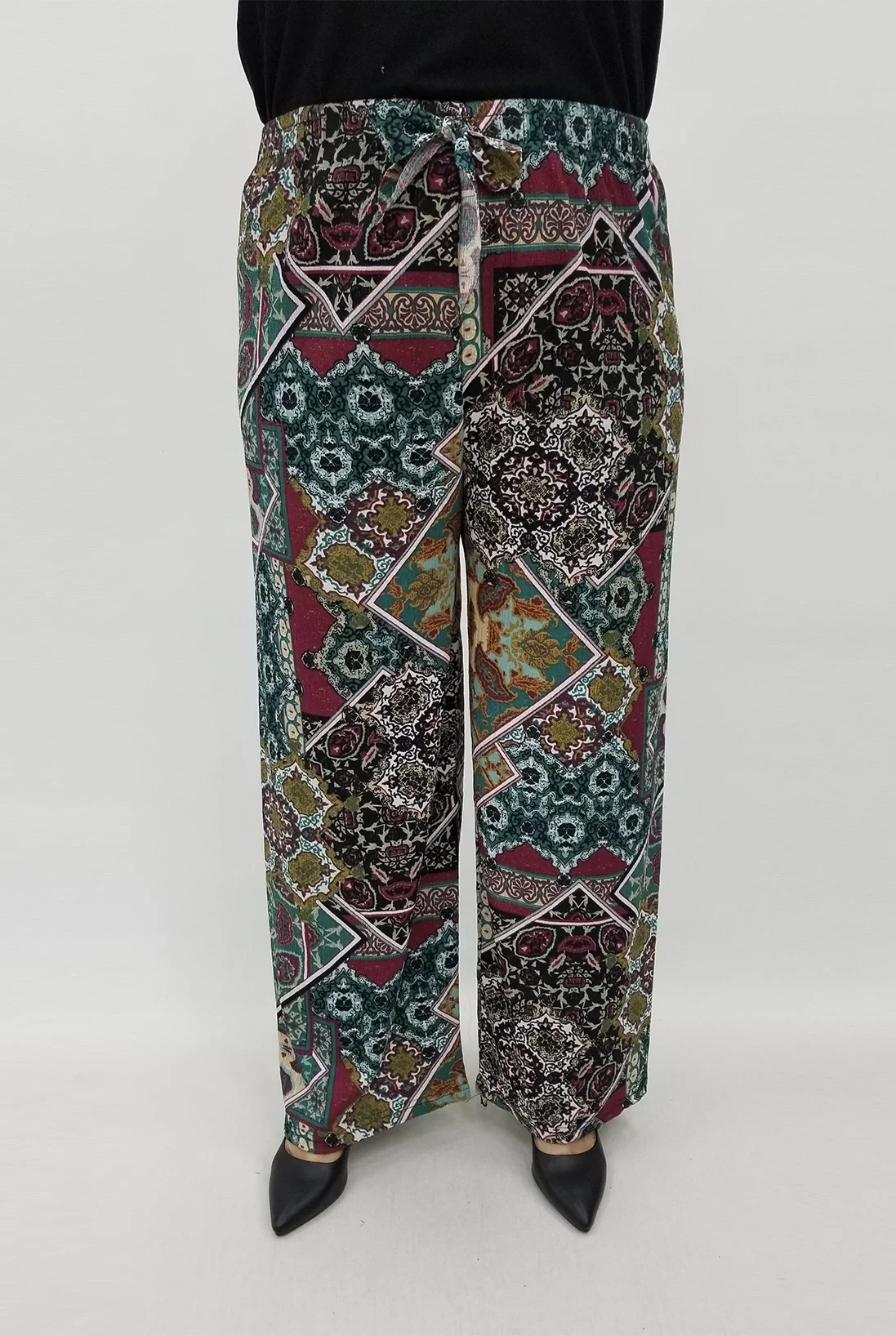 Miraggio Büyük Beden Pantolon 99663 YEŞİL