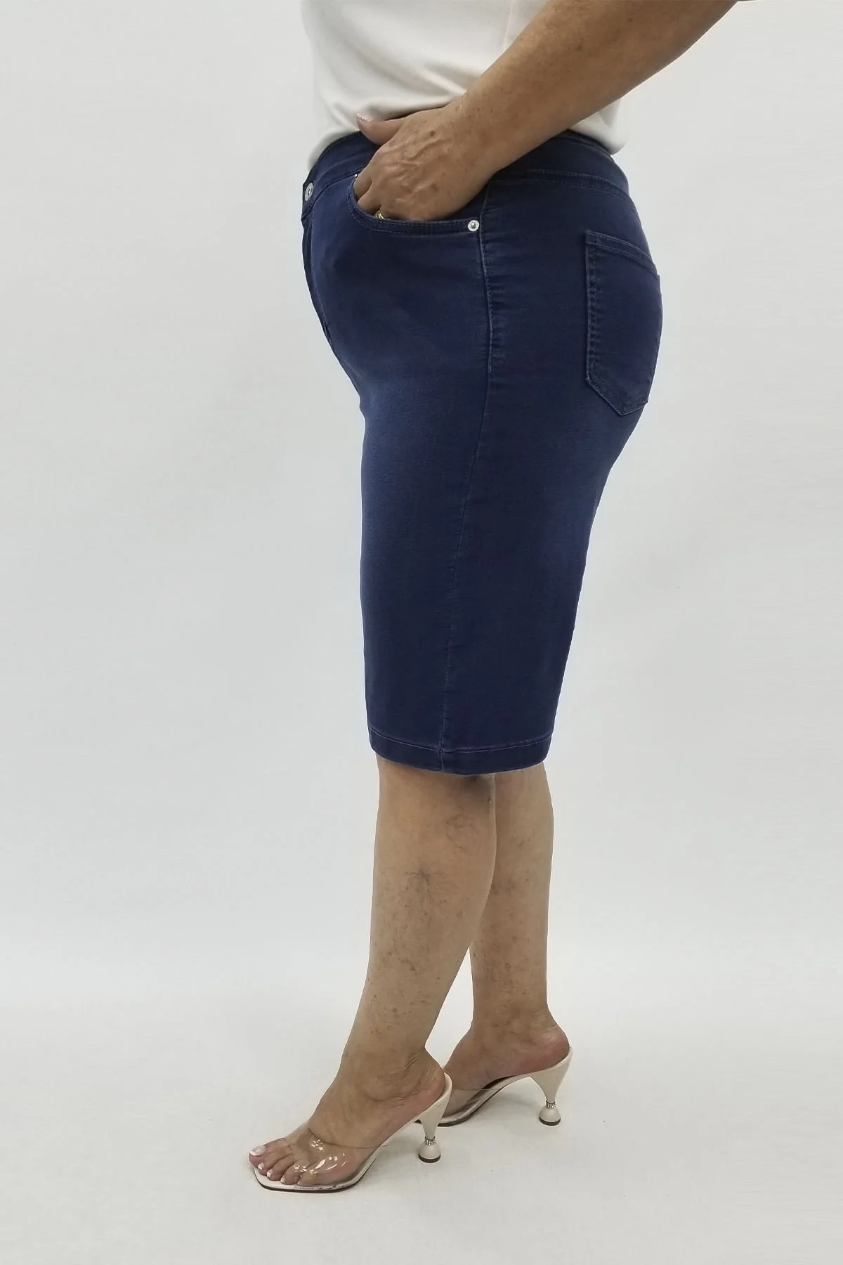 Miraggio Büyük Beden Şort 98659 KOT MAVİ