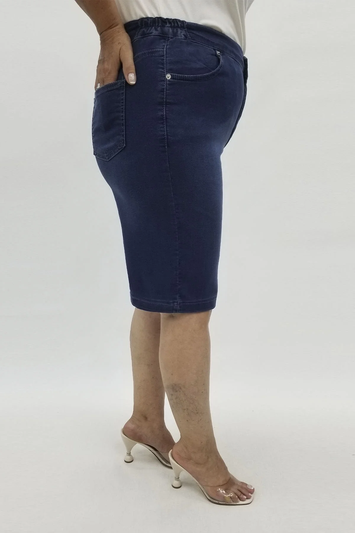 Miraggio Büyük Beden Şort 98659 KOT MAVİ