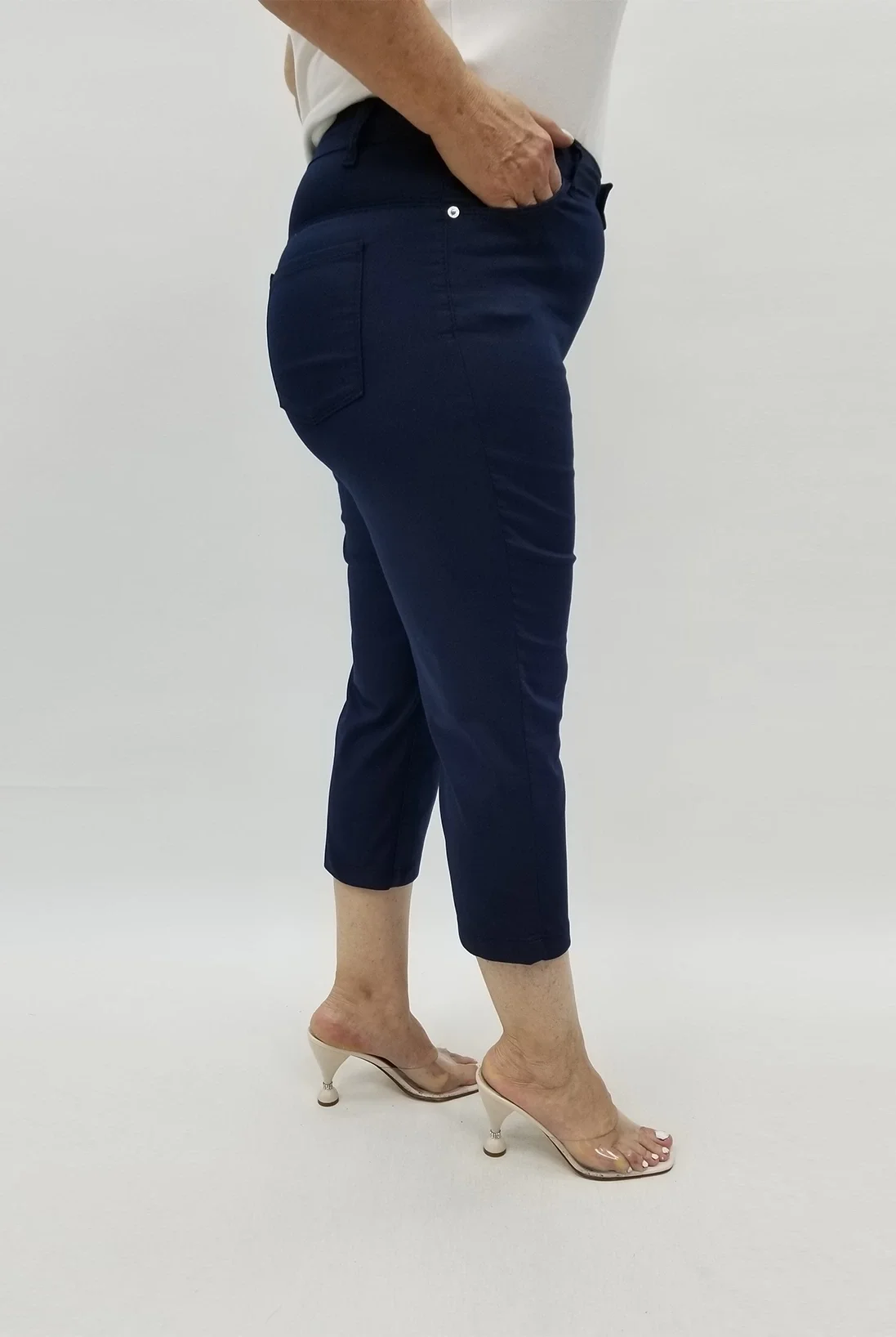 Miraggio Büyük Beden Kapri 98661 LACİVERT