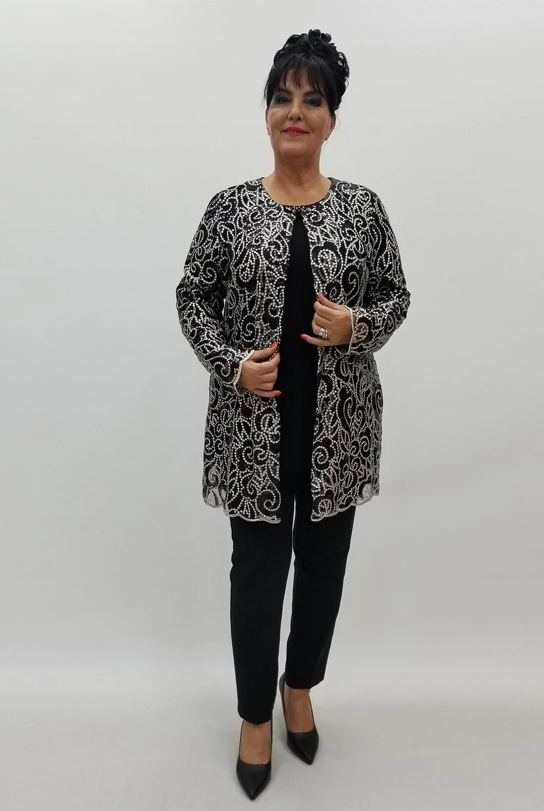 Miraggio Büyük Beden Takım 4005 SİYAH