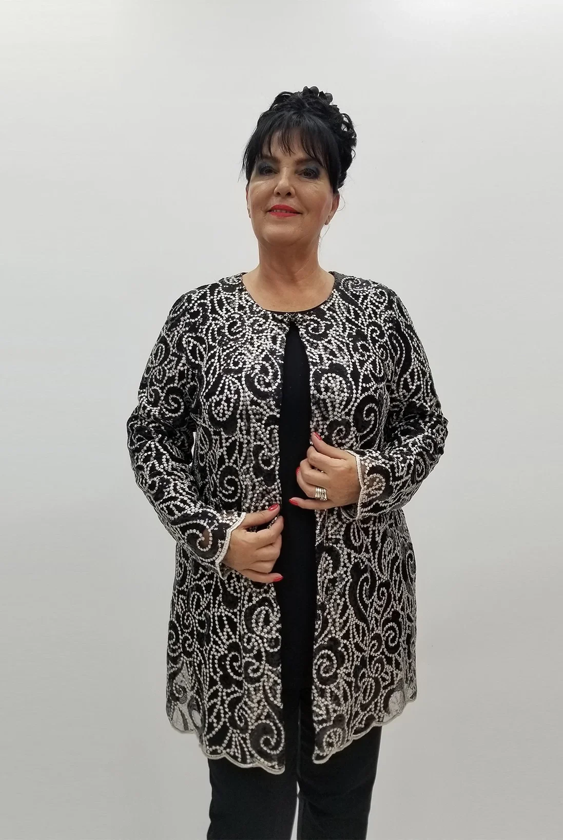 Miraggio Büyük Beden Takım 4005 SİYAH