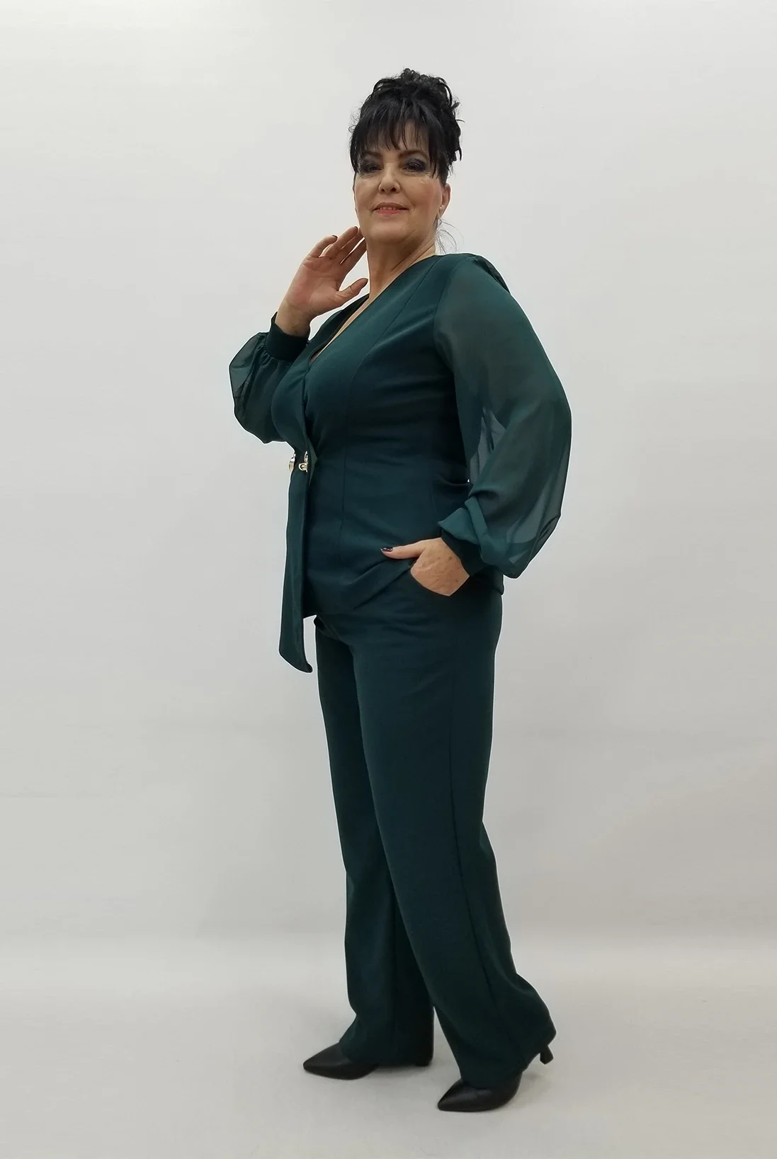 Miraggio Büyük Beden Takım 4023 YEŞİL