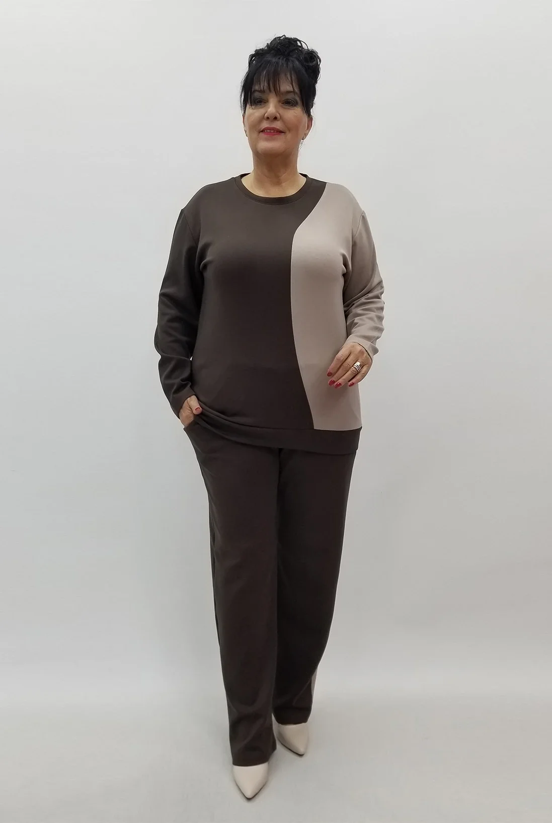 Miraggio Büyük Beden Takım 4121 KAHVE