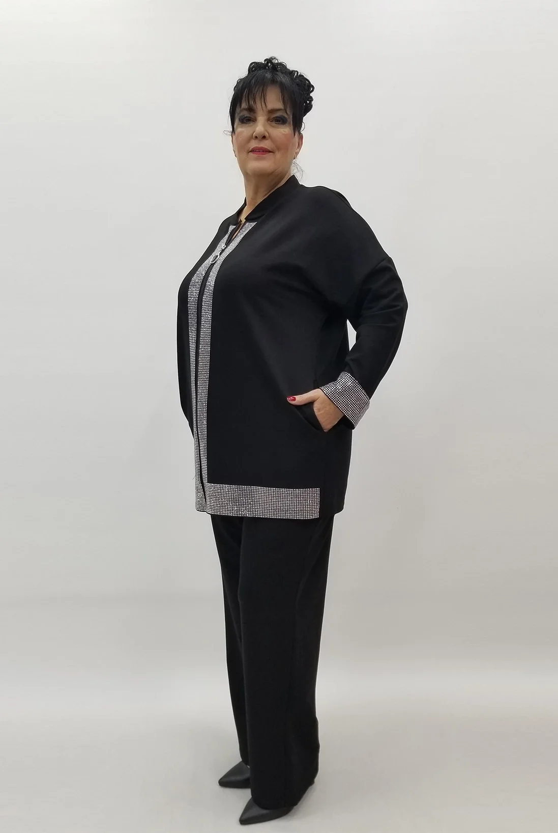 Miraggio Büyük Beden Takım 4136 SİYAH