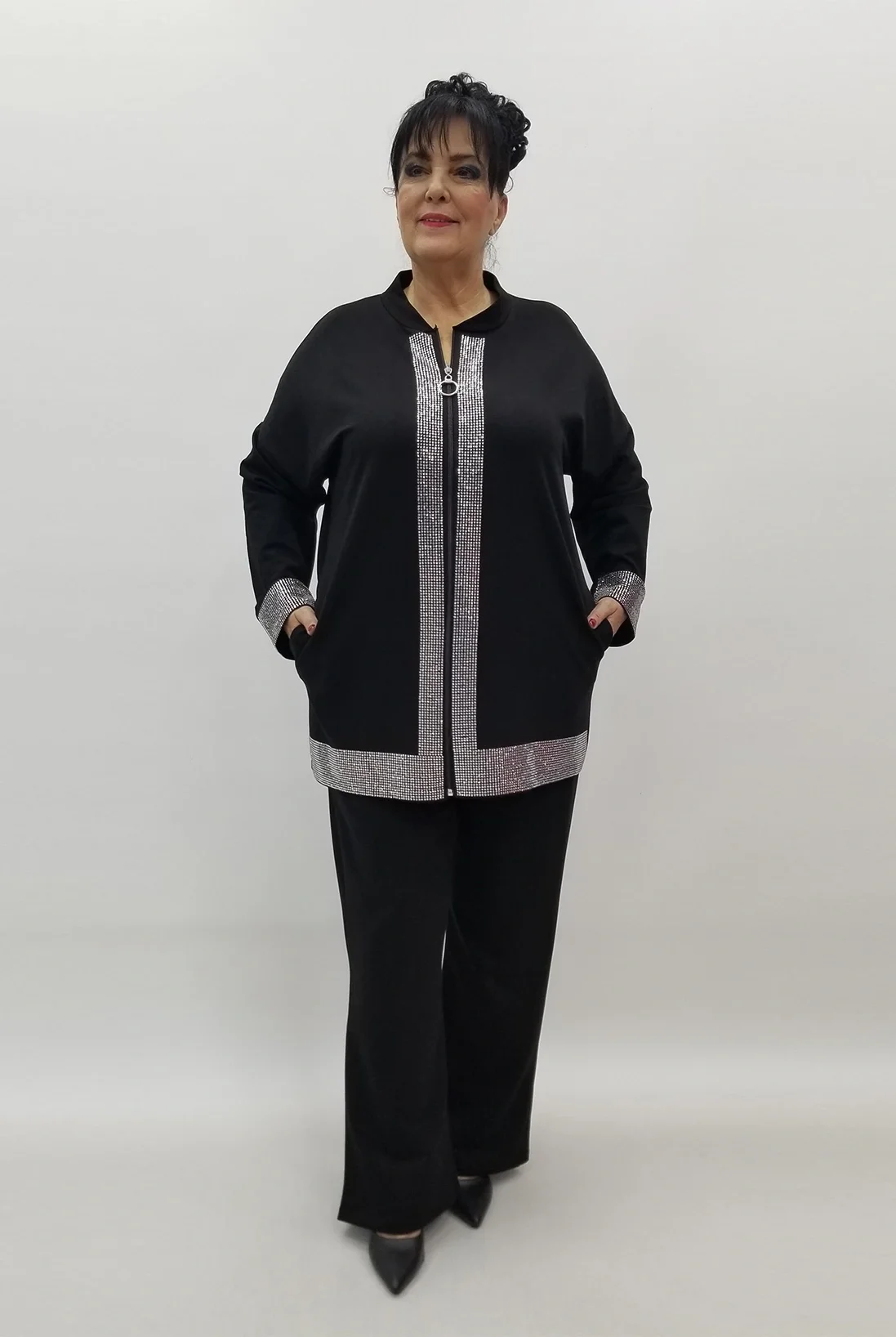 Miraggio Büyük Beden Takım 4136 SİYAH