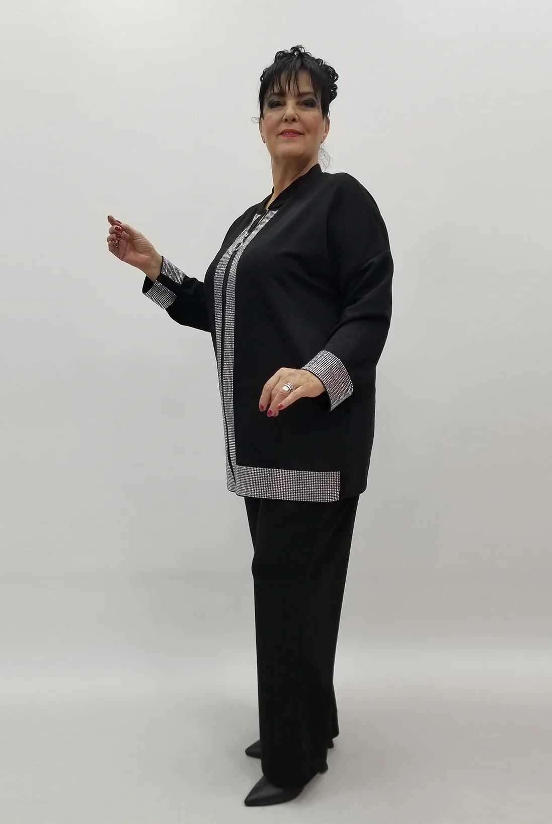 Miraggio Büyük Beden Takım 4136 SİYAH