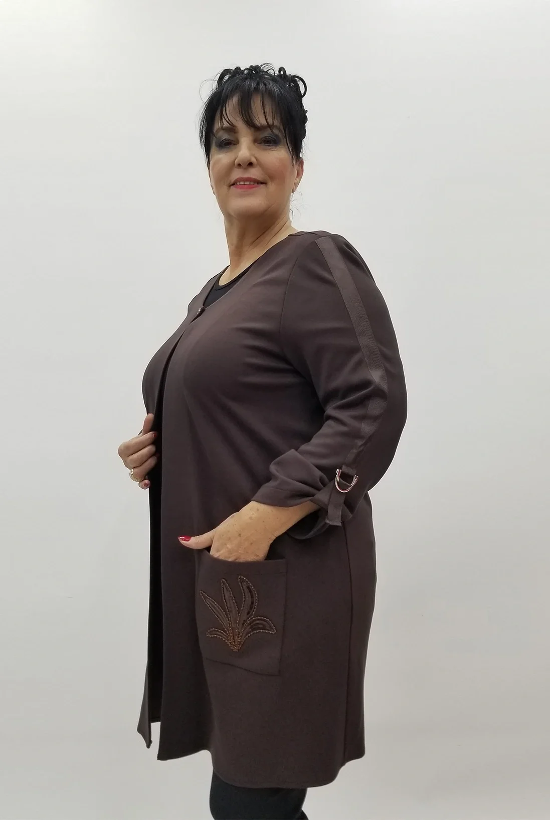 Miraggio Büyük Beden Takım 4157 KAHVE