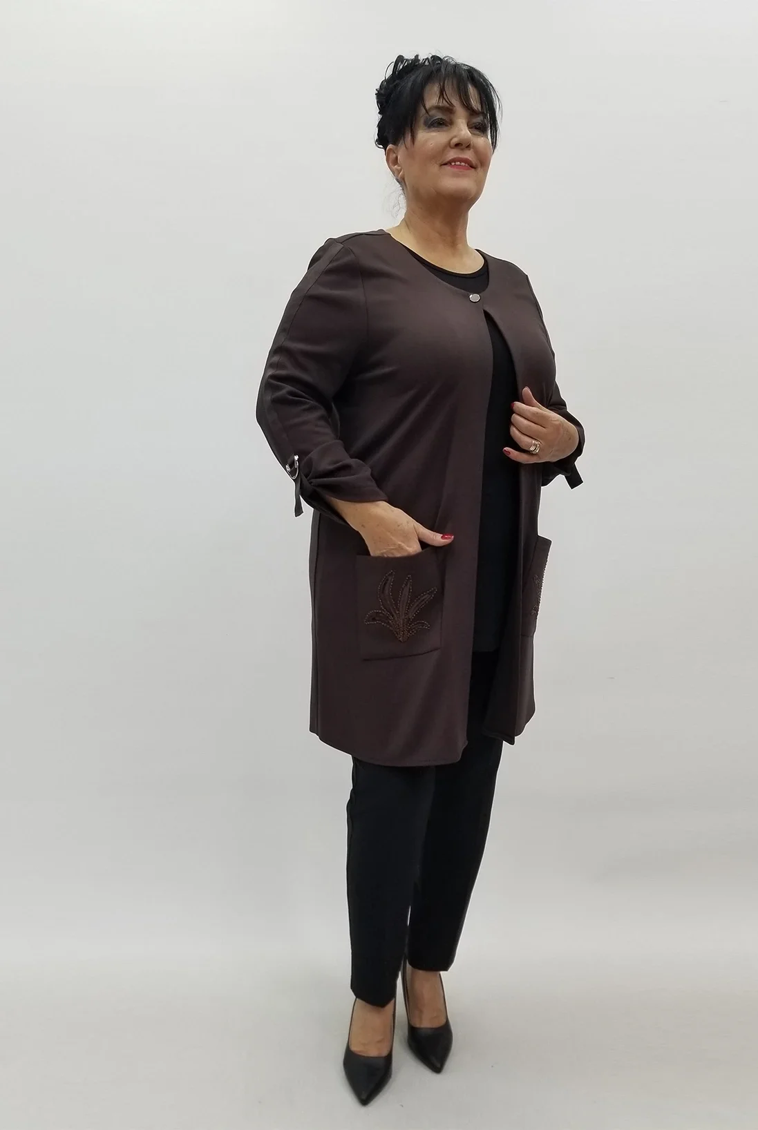 Miraggio Büyük Beden Takım 4157 KAHVE