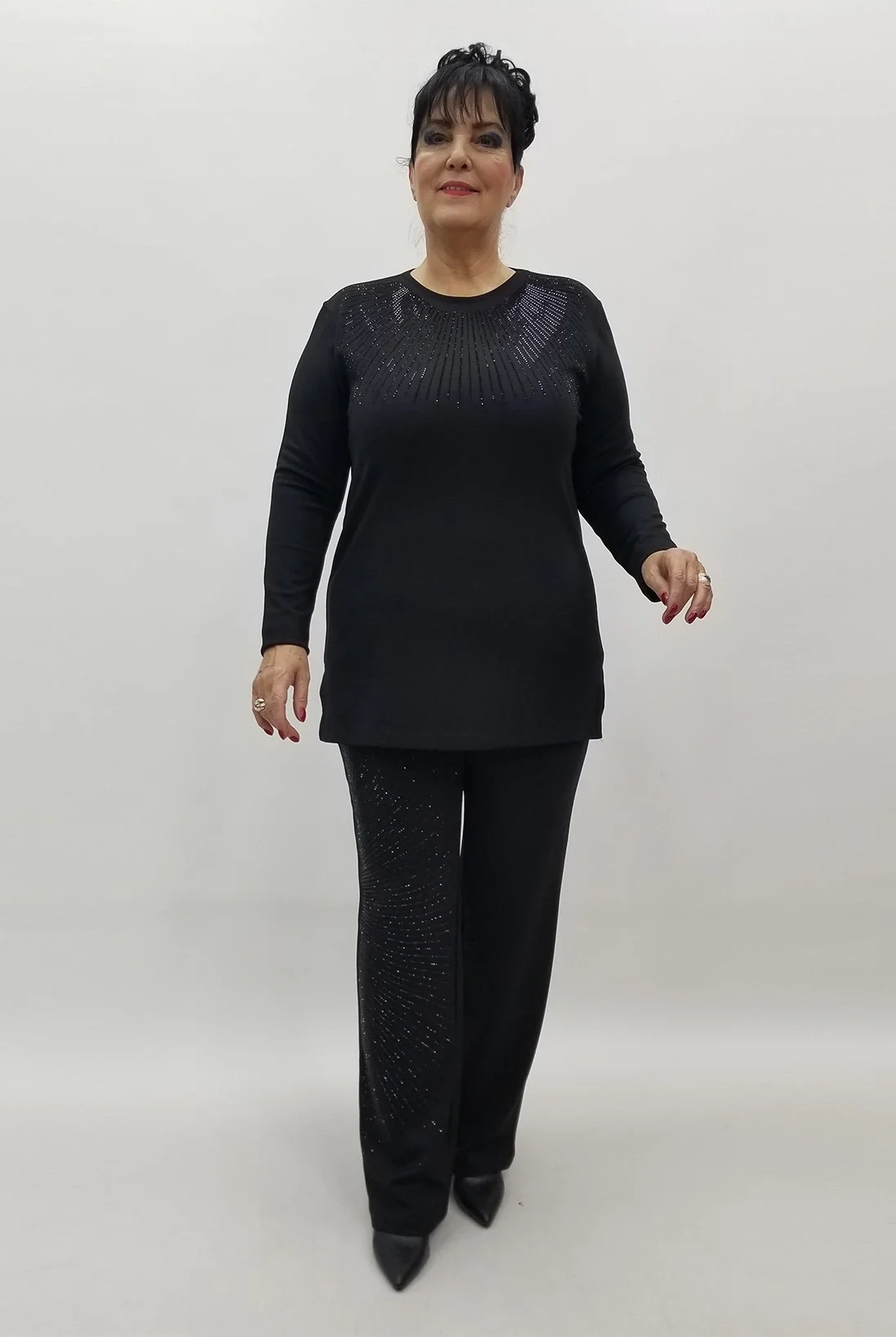 Miraggio Büyük Beden Takım 4177 SİYAH