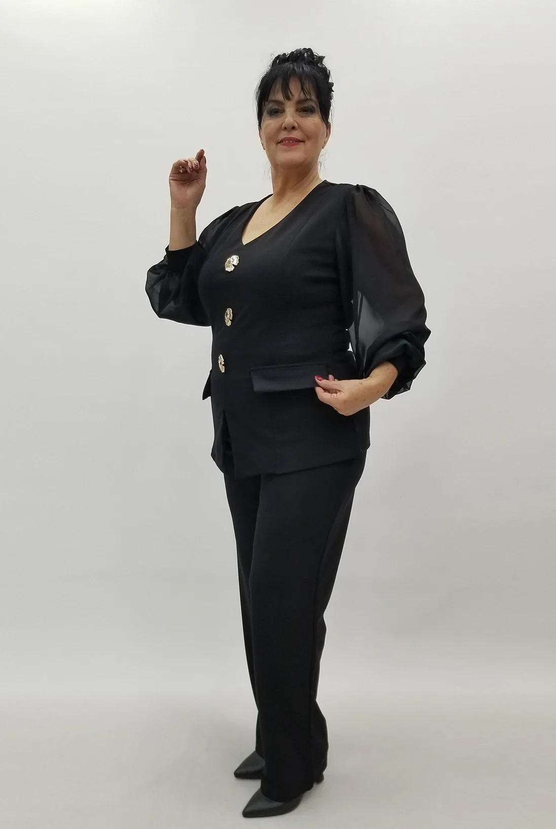 Miraggio Büyük Beden Takım 4180 SİYAH