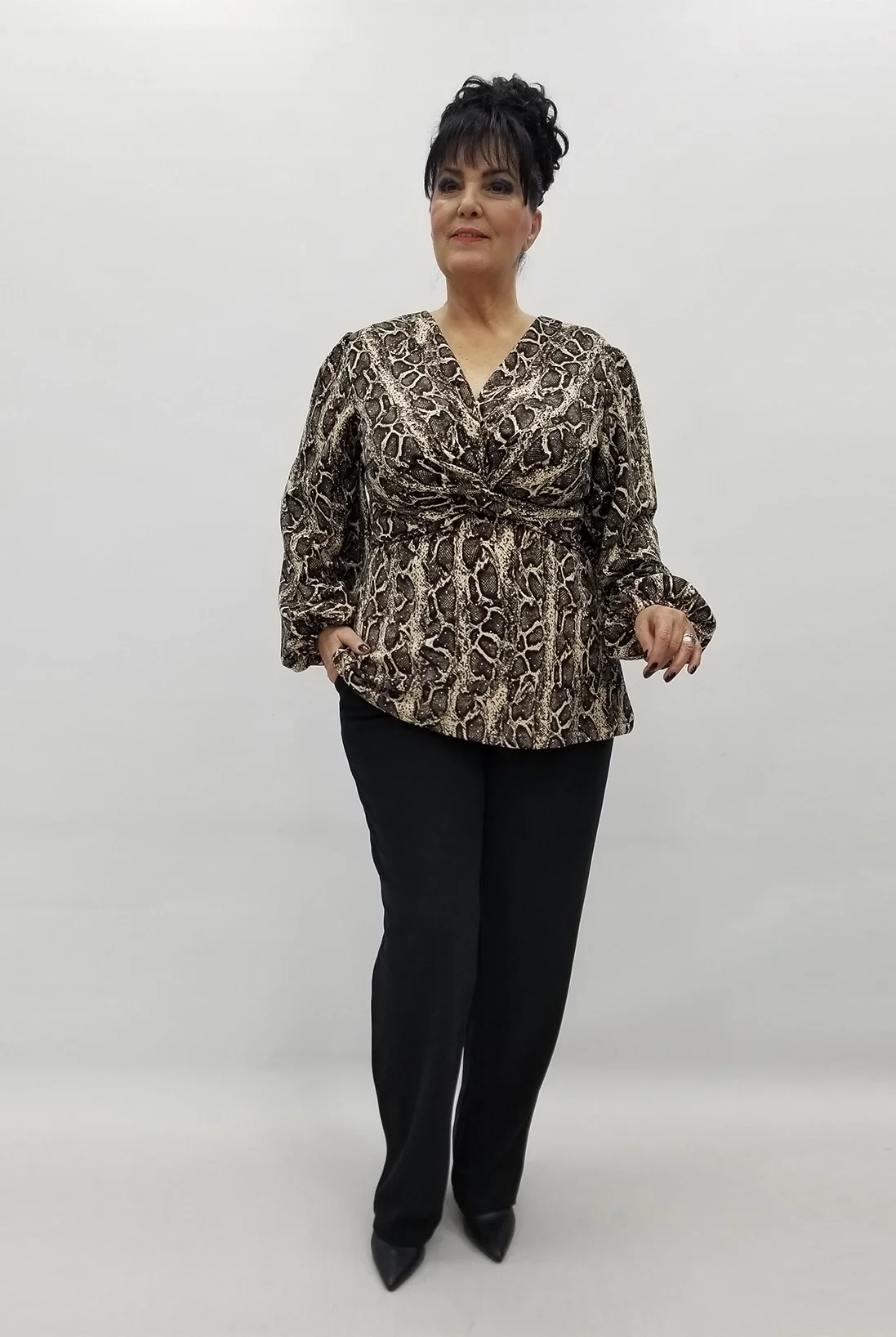 Miraggio Büyük Beden Takım 4206 SİYAH/BEJ