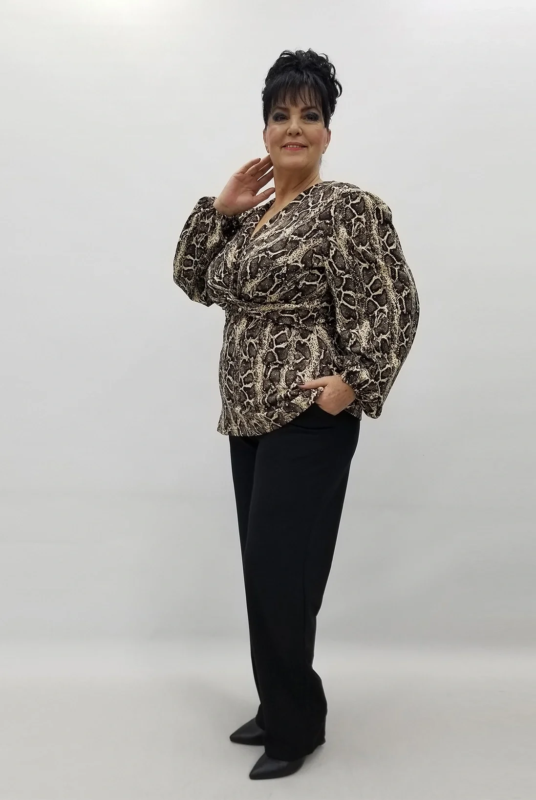 Miraggio Büyük Beden Takım 4206 SİYAH/BEJ