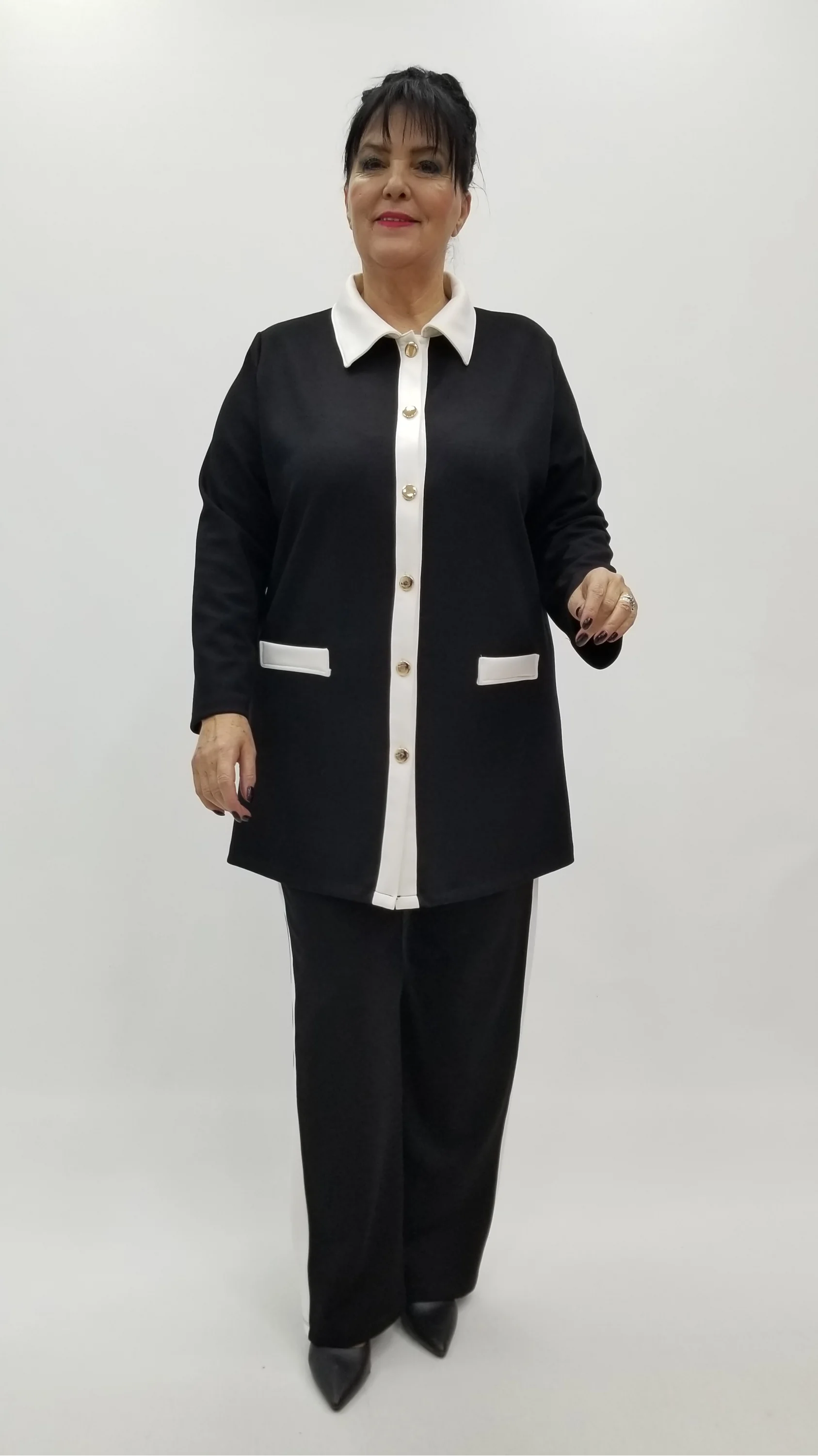 Miraggio Büyük Beden Takım 4304 SİYAH