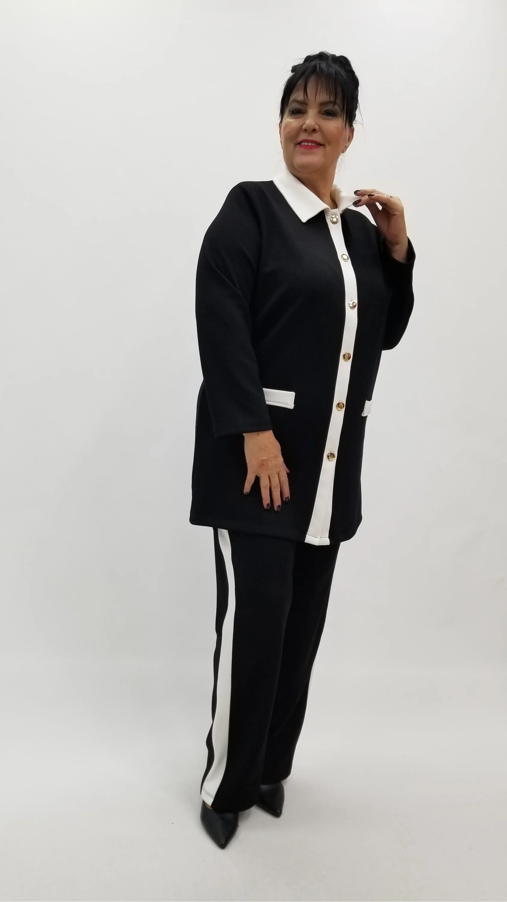 Miraggio Büyük Beden Takım 4304 SİYAH