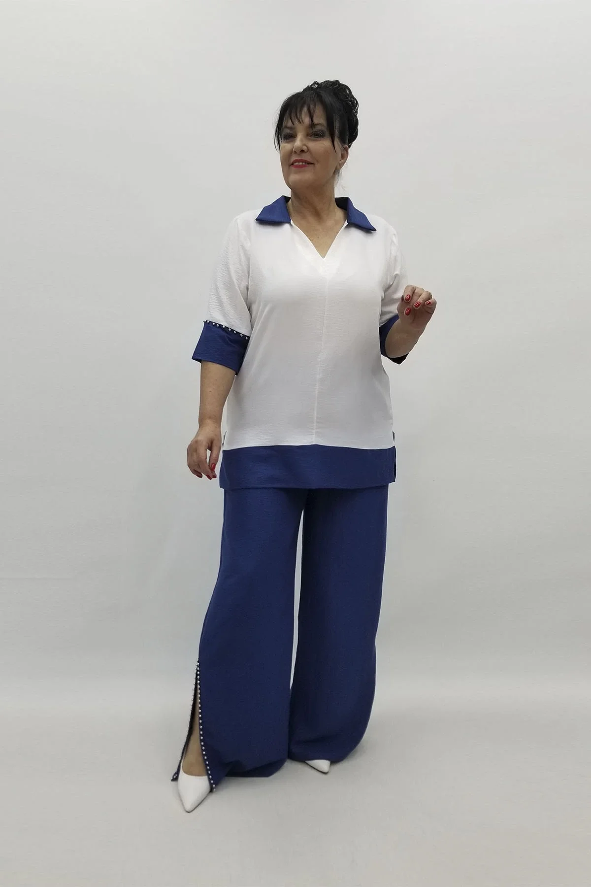 Miraggio Büyük Beden Takım 98553 İNDİGO