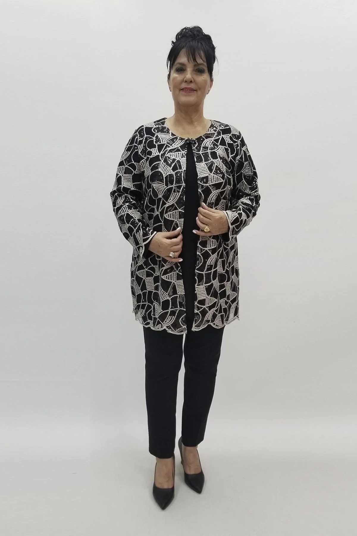 Miraggio Büyük Beden Takım 98677 SİYAH