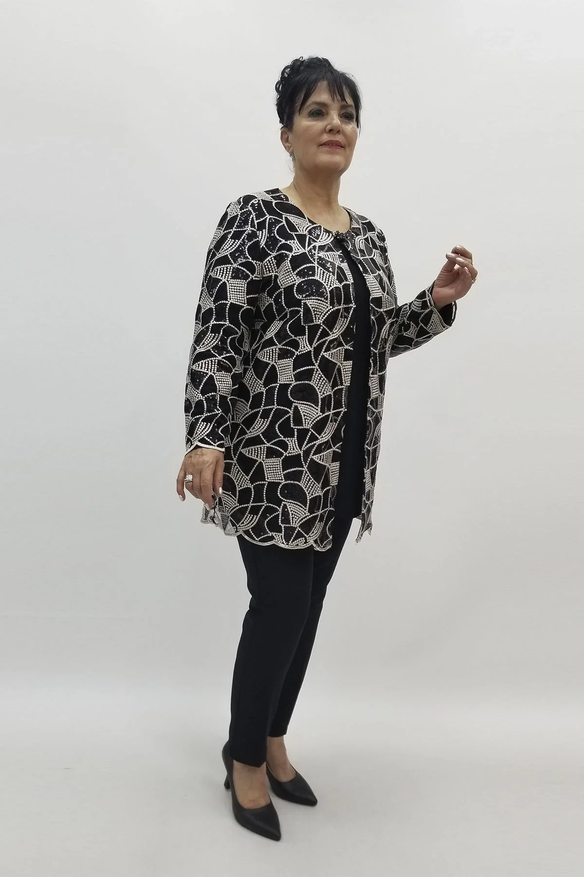 Miraggio Büyük Beden Takım 98677 SİYAH