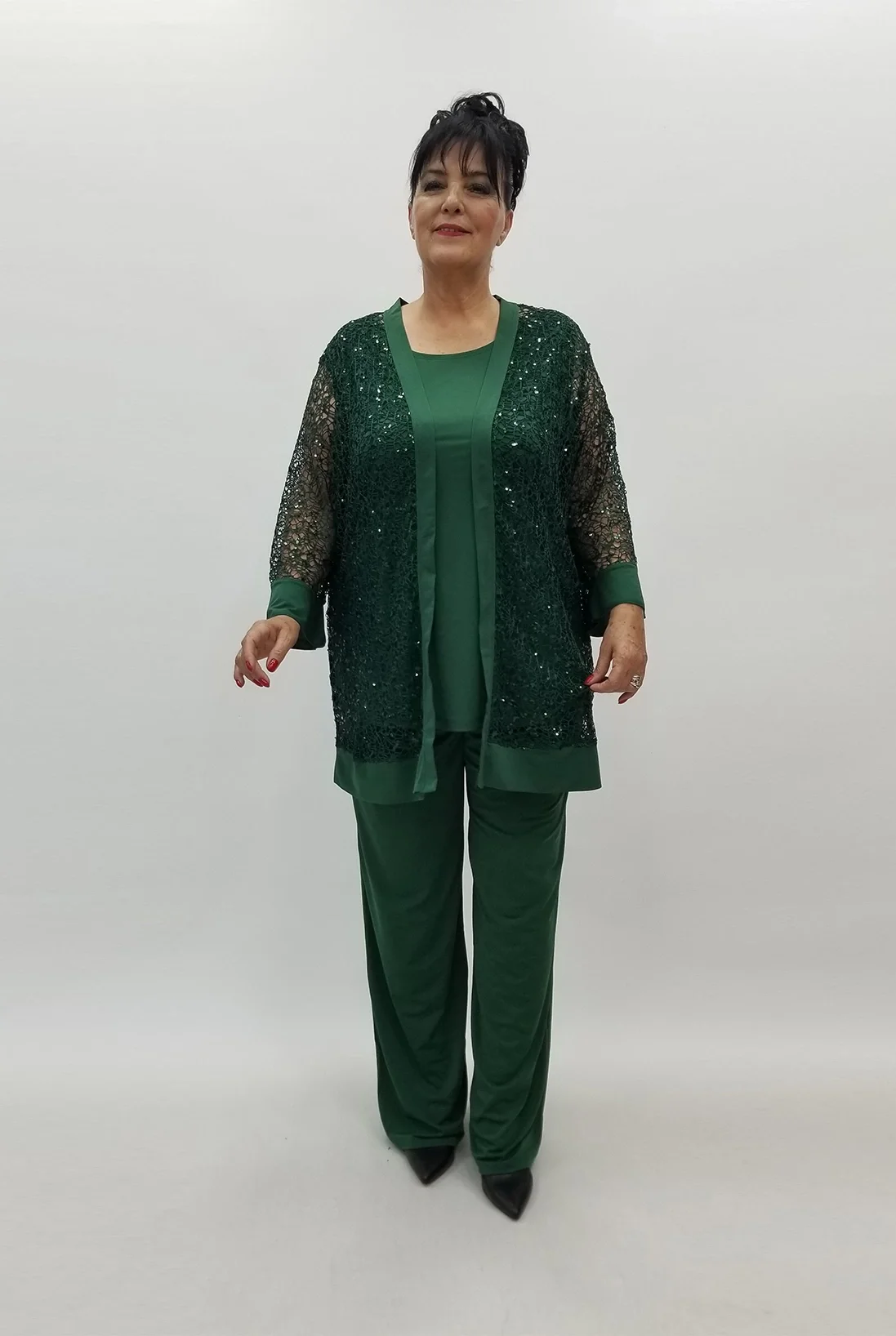 Miraggio Büyük Beden Takım 98990 YEŞİL