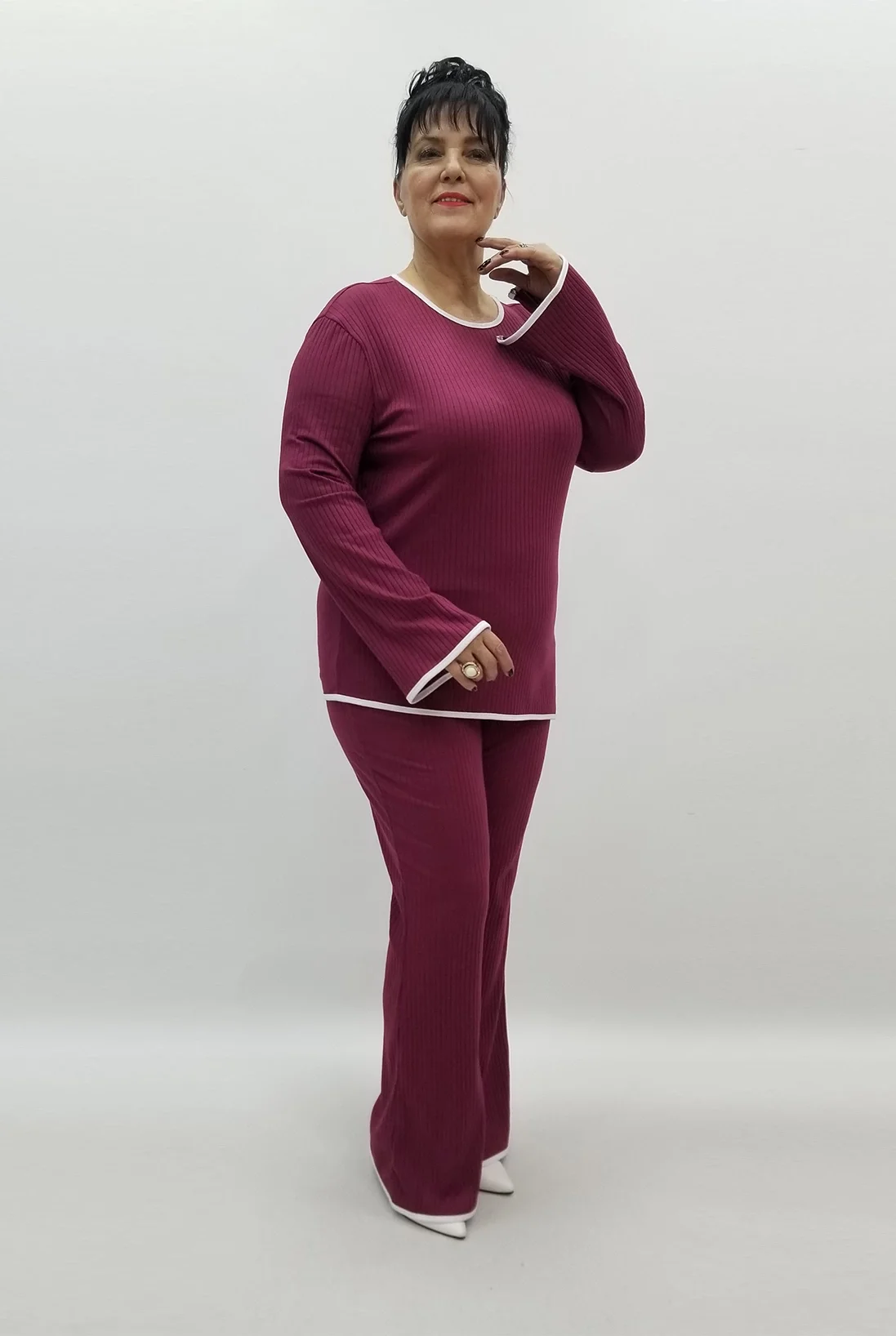 Miraggio Büyük Beden Takım 99369 BORDO