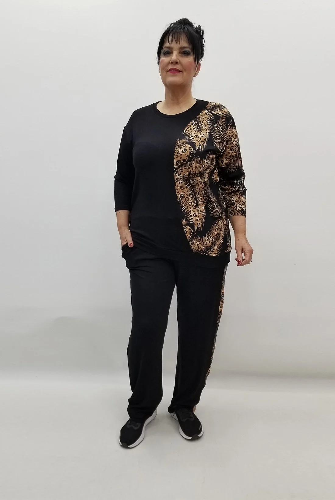 Miraggio Büyük Beden Takım 99517 KAHVE-SİYAH