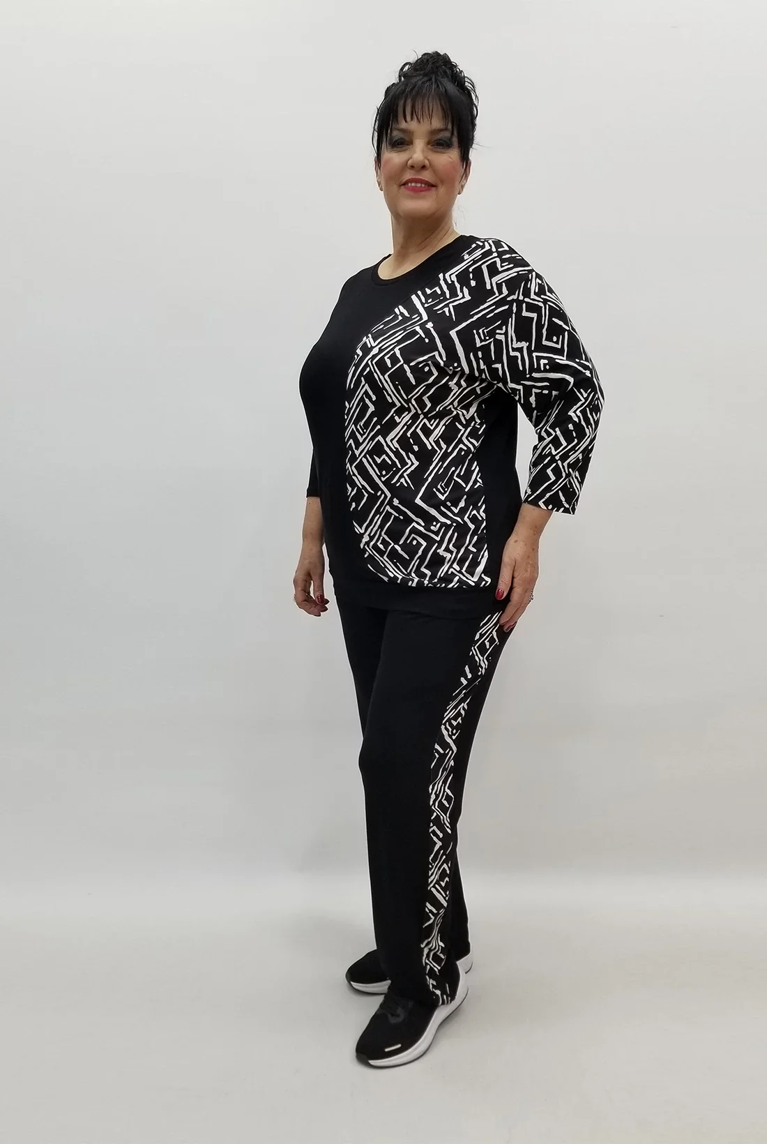 Miraggio Büyük Beden Takım 99517 SİYAH/BEYAZ