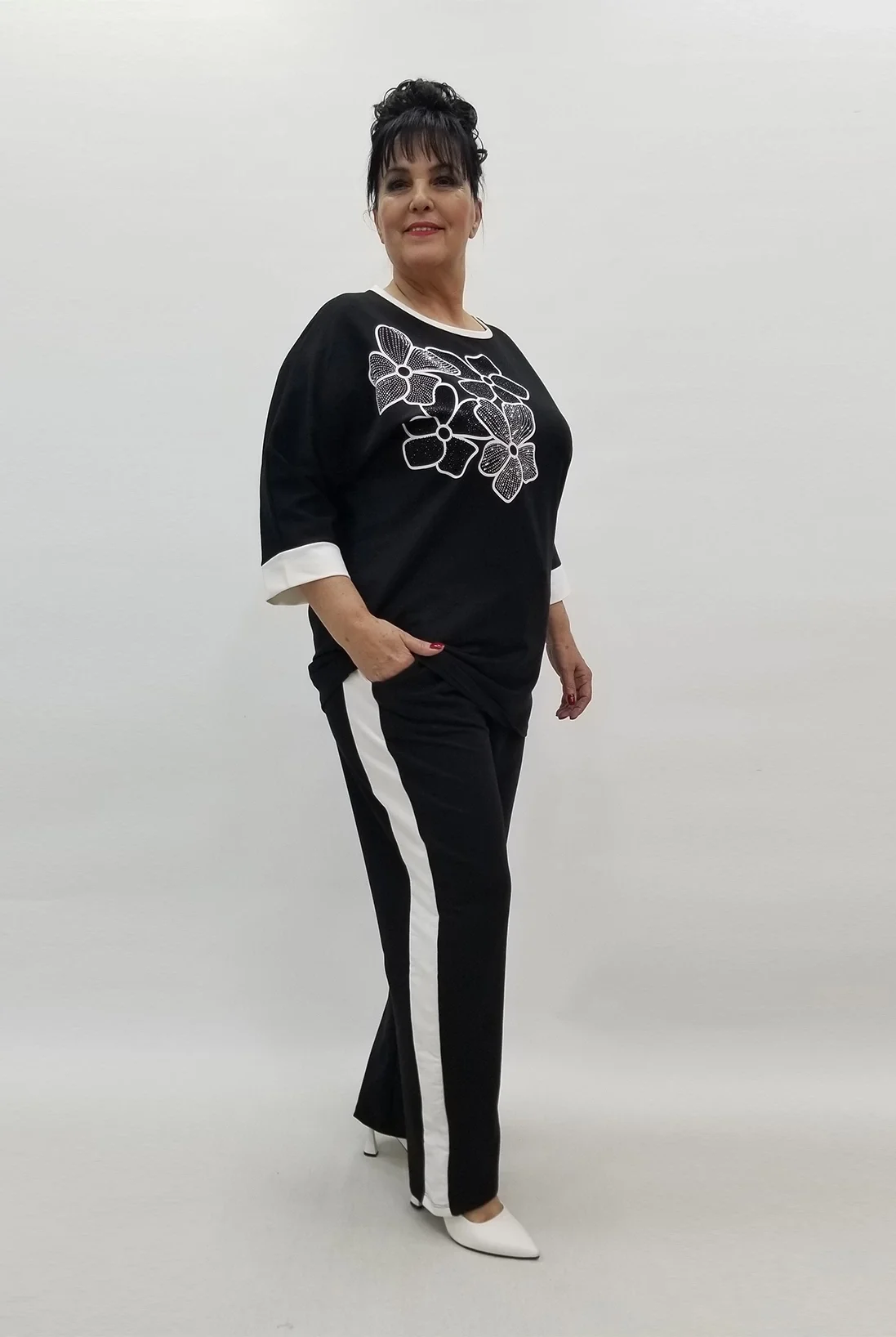 Miraggio Büyük Beden Takım 99555 SİYAH/BEYAZ