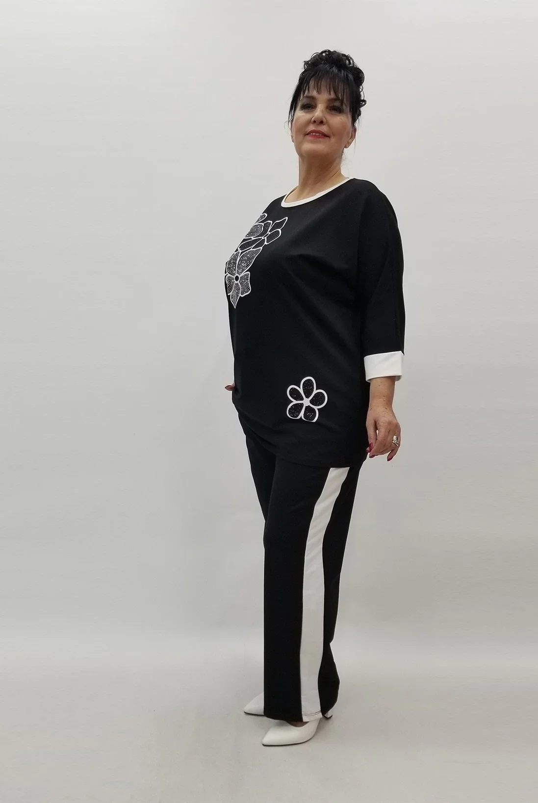 Miraggio Büyük Beden Takım 99555 SİYAH/BEYAZ