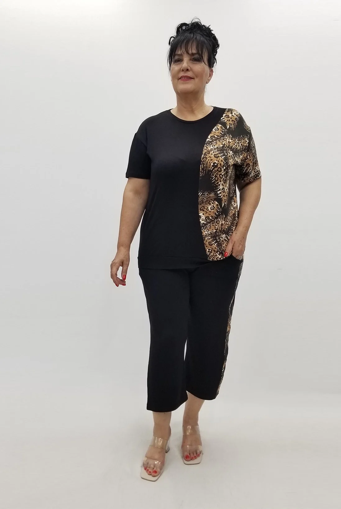 Miraggio Büyük Beden Takım 99754 KAHVE-SİYAH