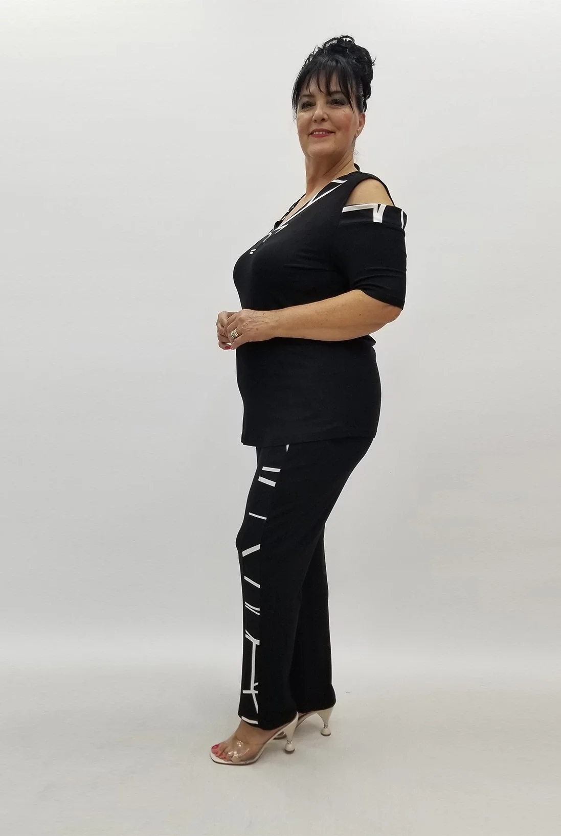 Miraggio Büyük Beden Takım 99864 SİYAH/BEYAZ