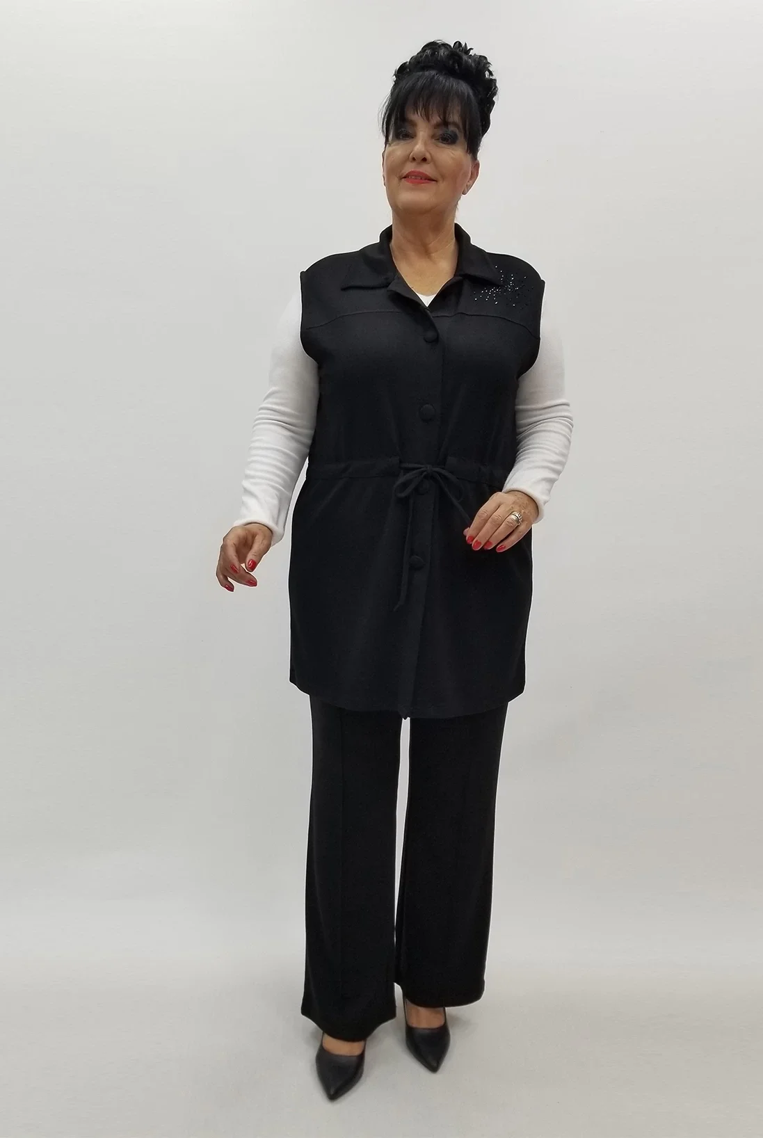 Miraggio Büyük Beden Takım 99978 SİYAH