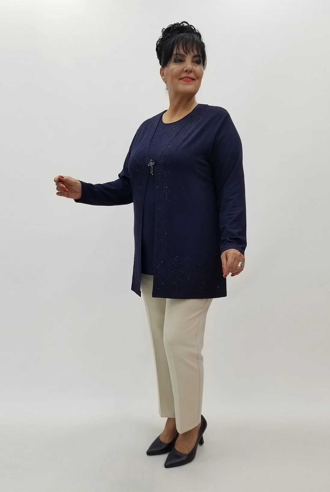 Miraggio Büyük Beden Takım 99980 LACİVERT