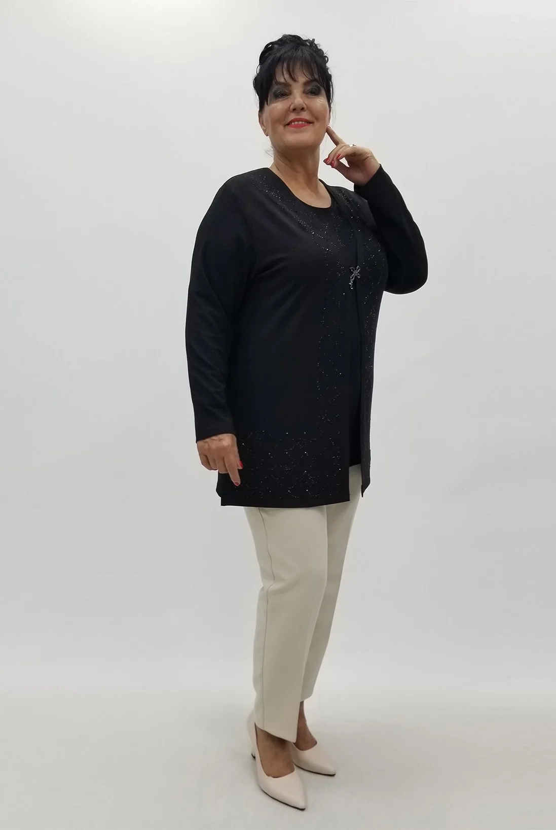 Miraggio Büyük Beden Takım 99980 SİYAH