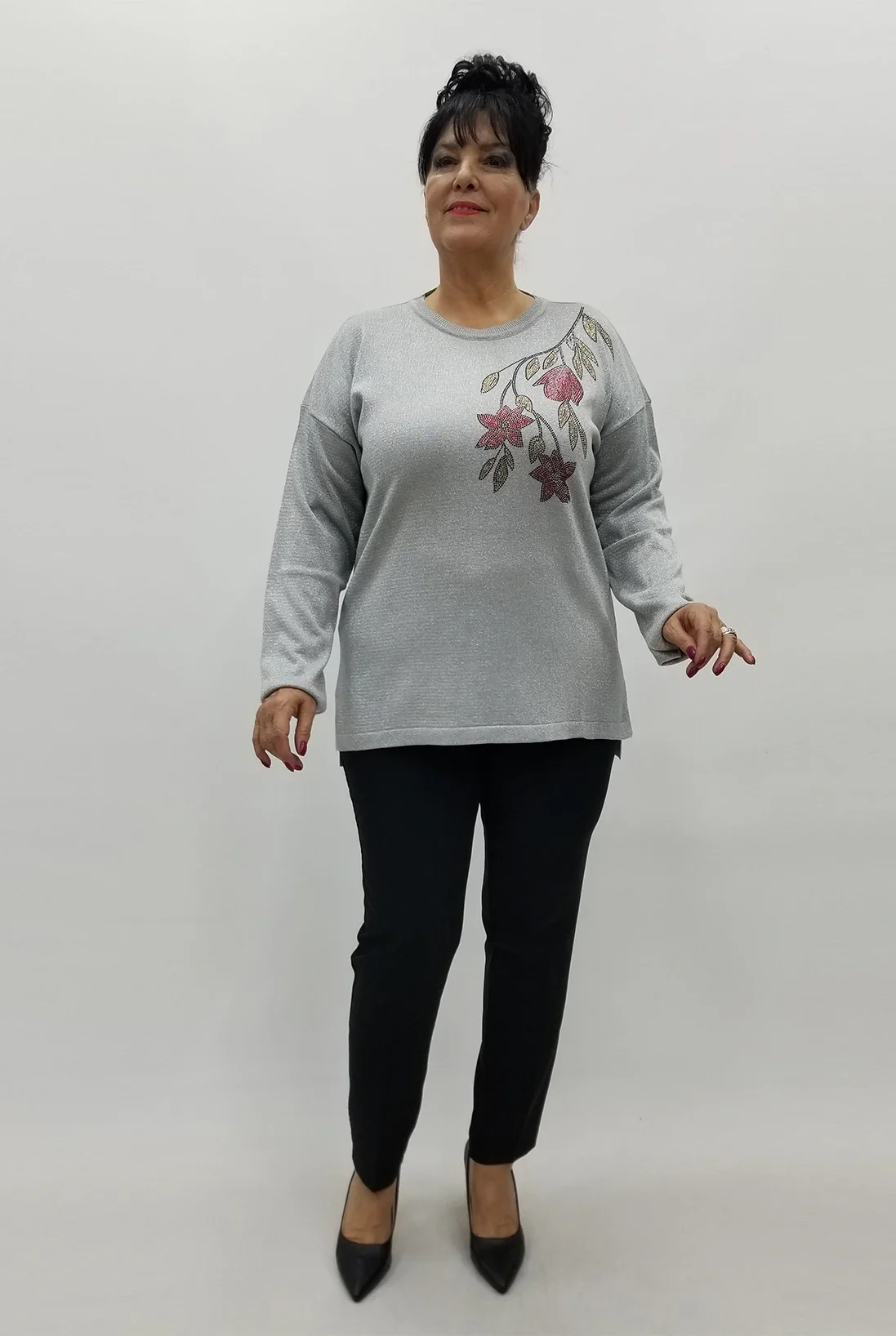 Miraggio Büyük Beden Triko 4045 GRİ