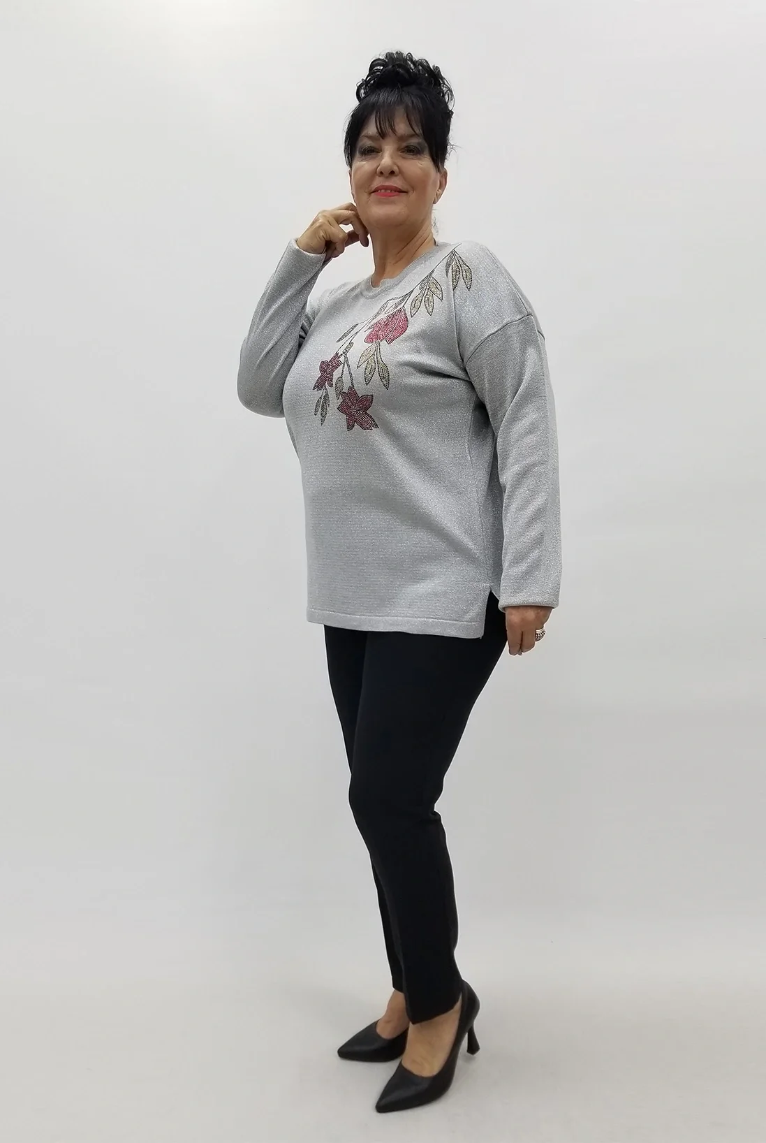 Miraggio Büyük Beden Triko 4045 GRİ