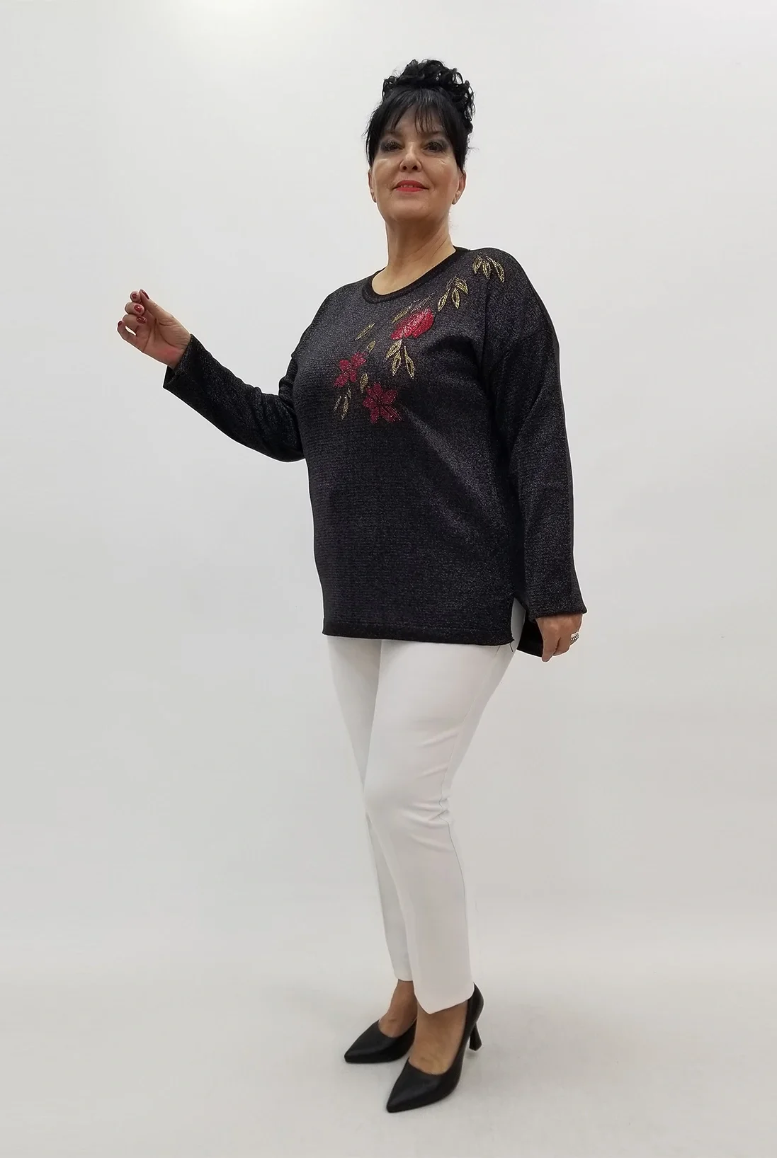 Miraggio Büyük Beden Triko 4045 SİYAH