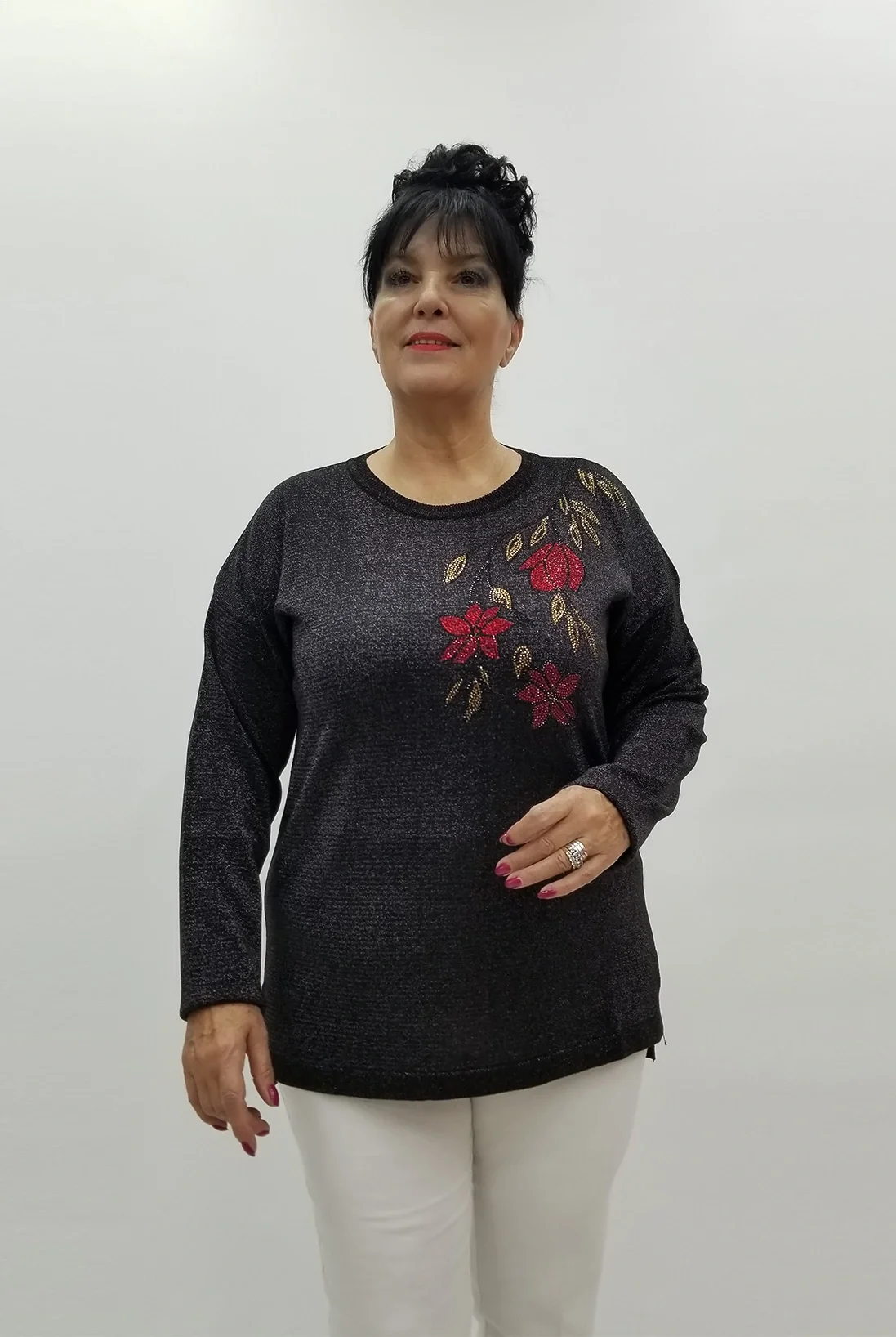 Miraggio Büyük Beden Triko 4045 SİYAH